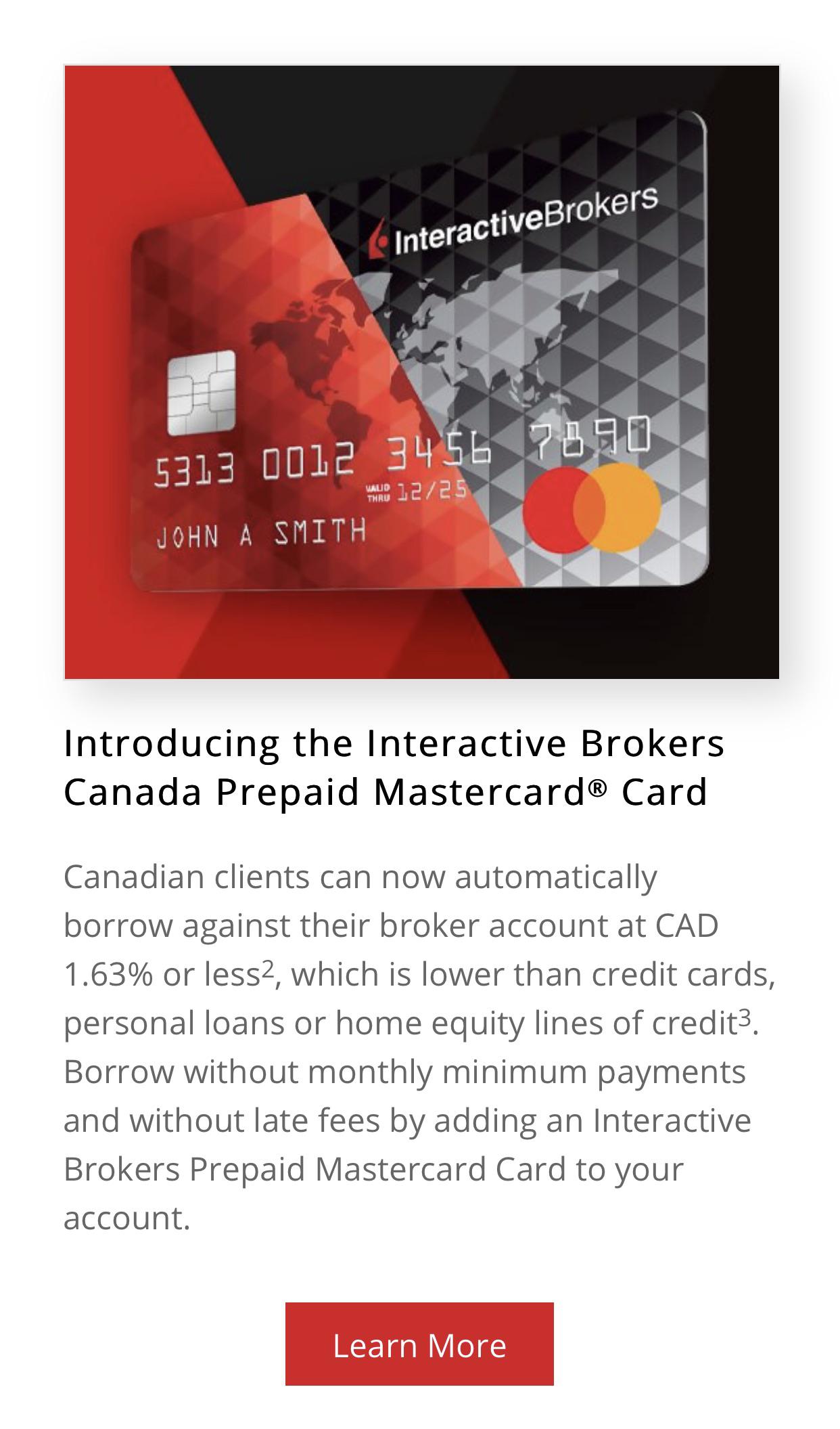 IBKR MasterCard has finally arrived in Canada r/interactivebrokers