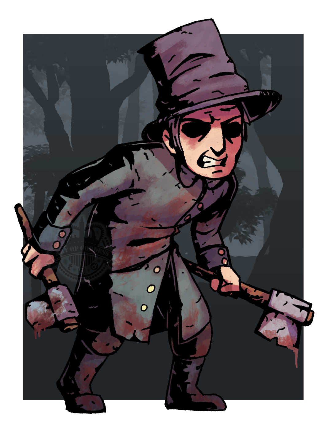 [OC] [Art] Darkest Woodsmen (over the garden wall) r/darkestdungeon