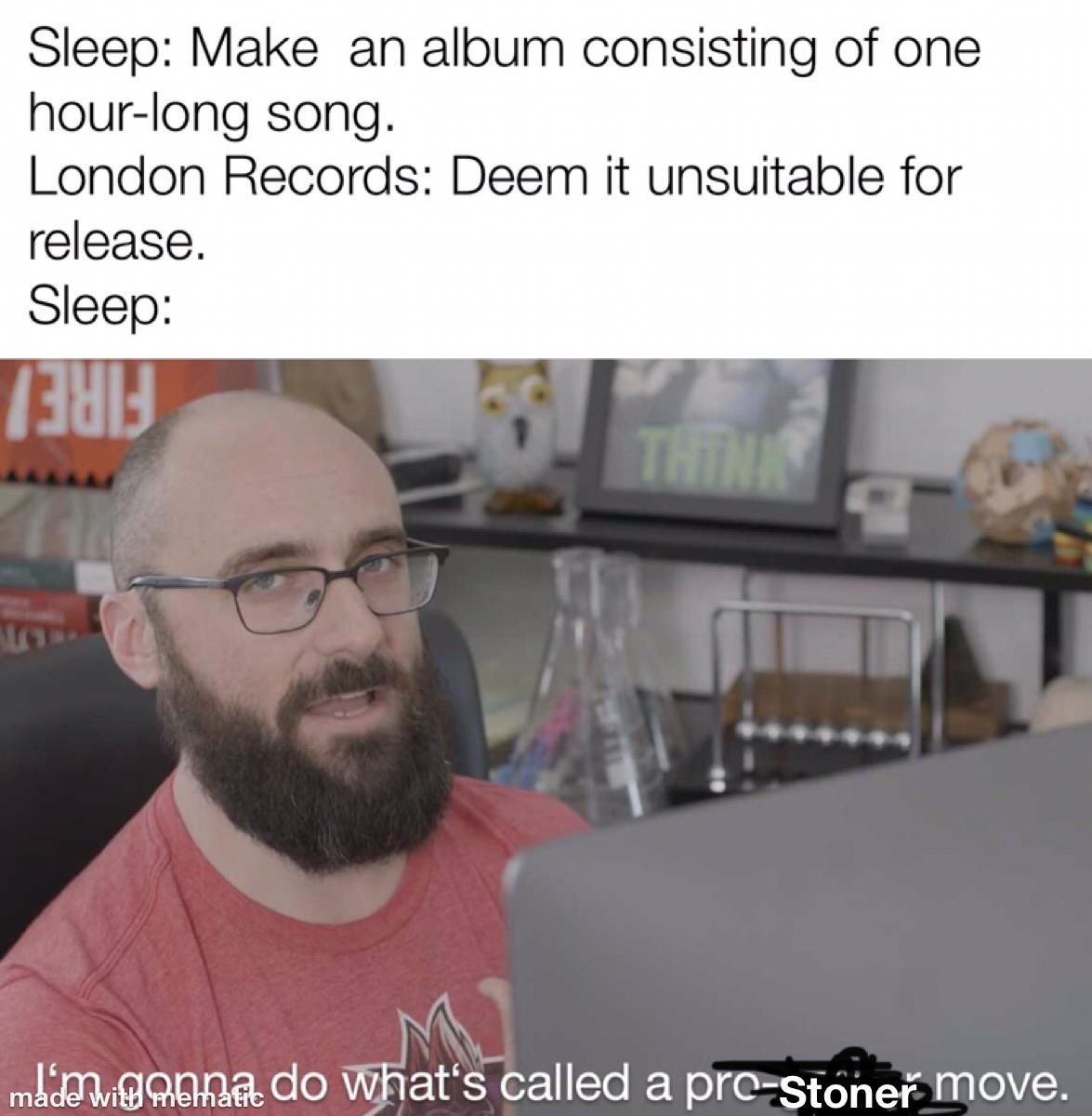 Drop out of life with a bong in hand/follow the smoke to the riff