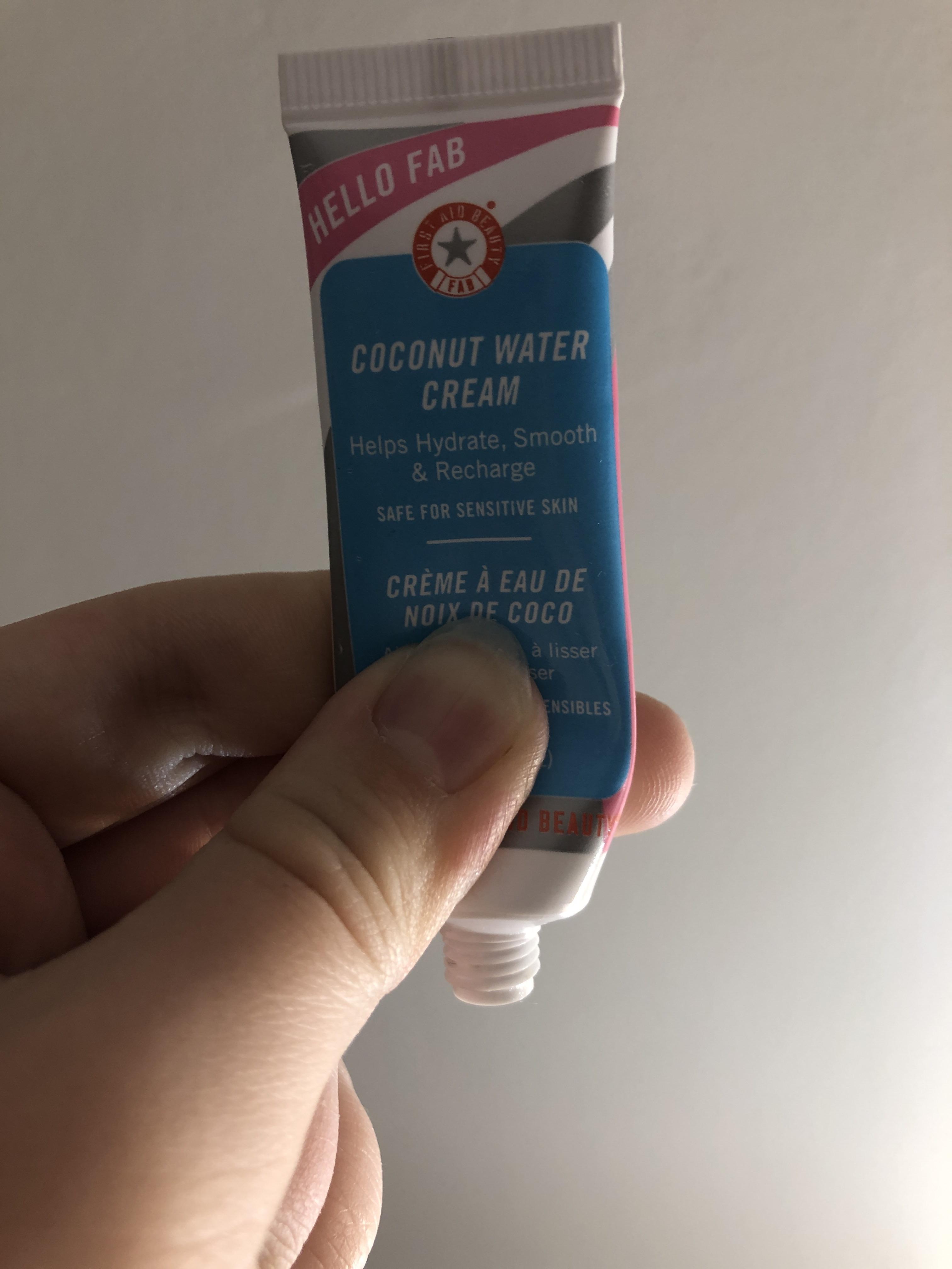 empty!! the first aid beauty coconut water cream that came in one of their winter sets! 🤩i was