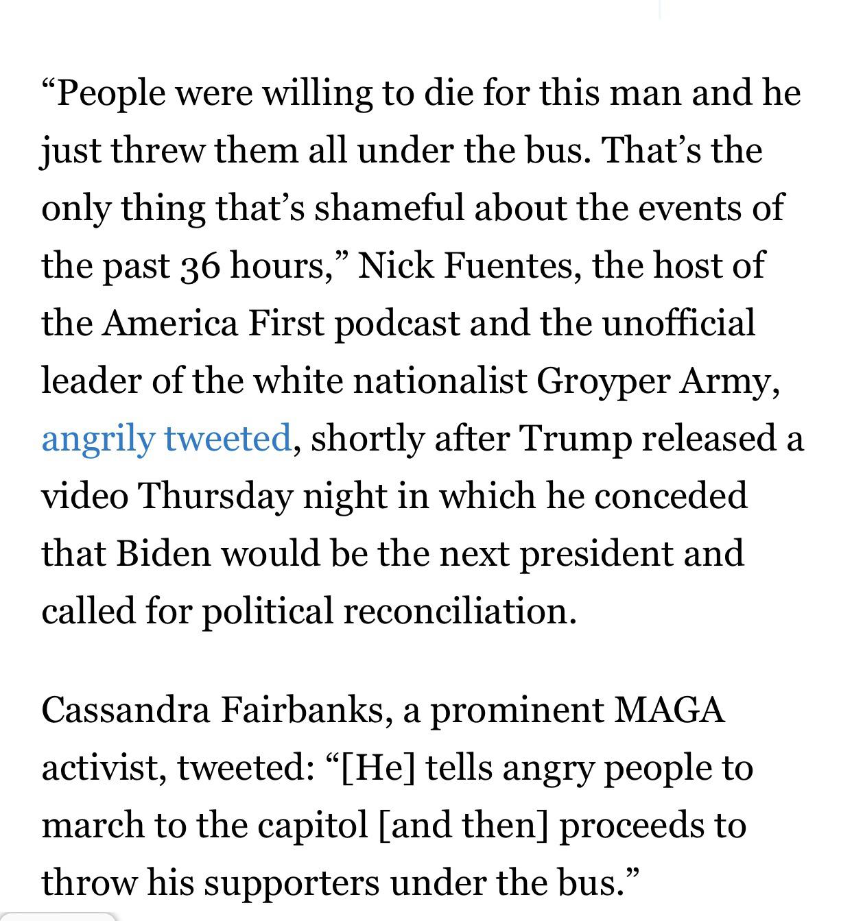 Who would have thought the conman that habitually throws people under