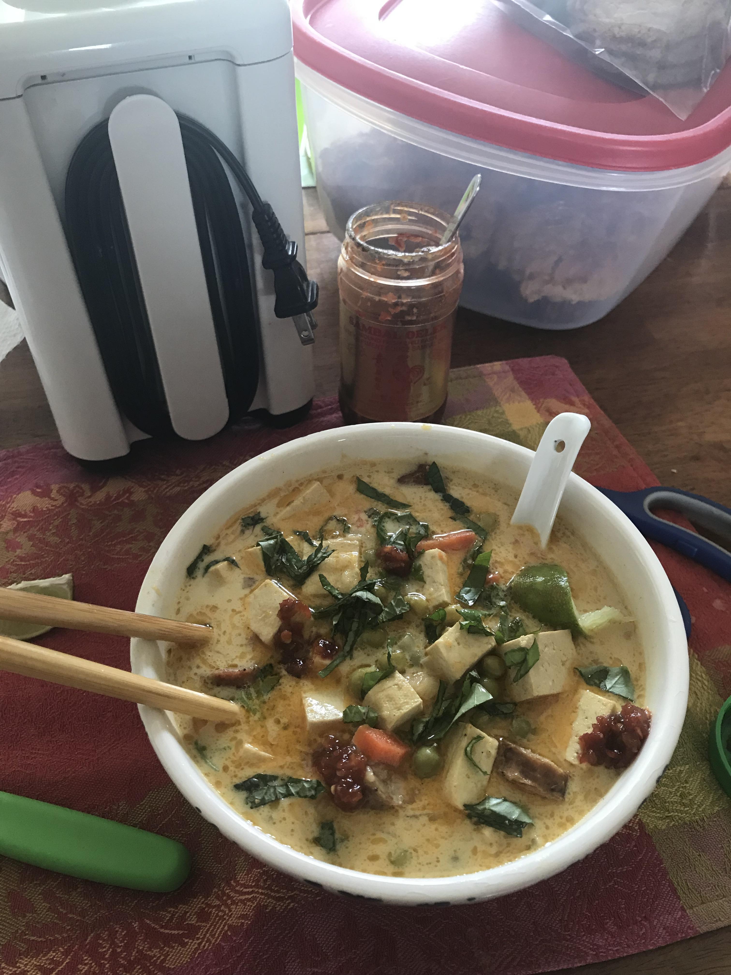 Had some leftover Thai coconut curry soup for lunch. r/IamLeelou