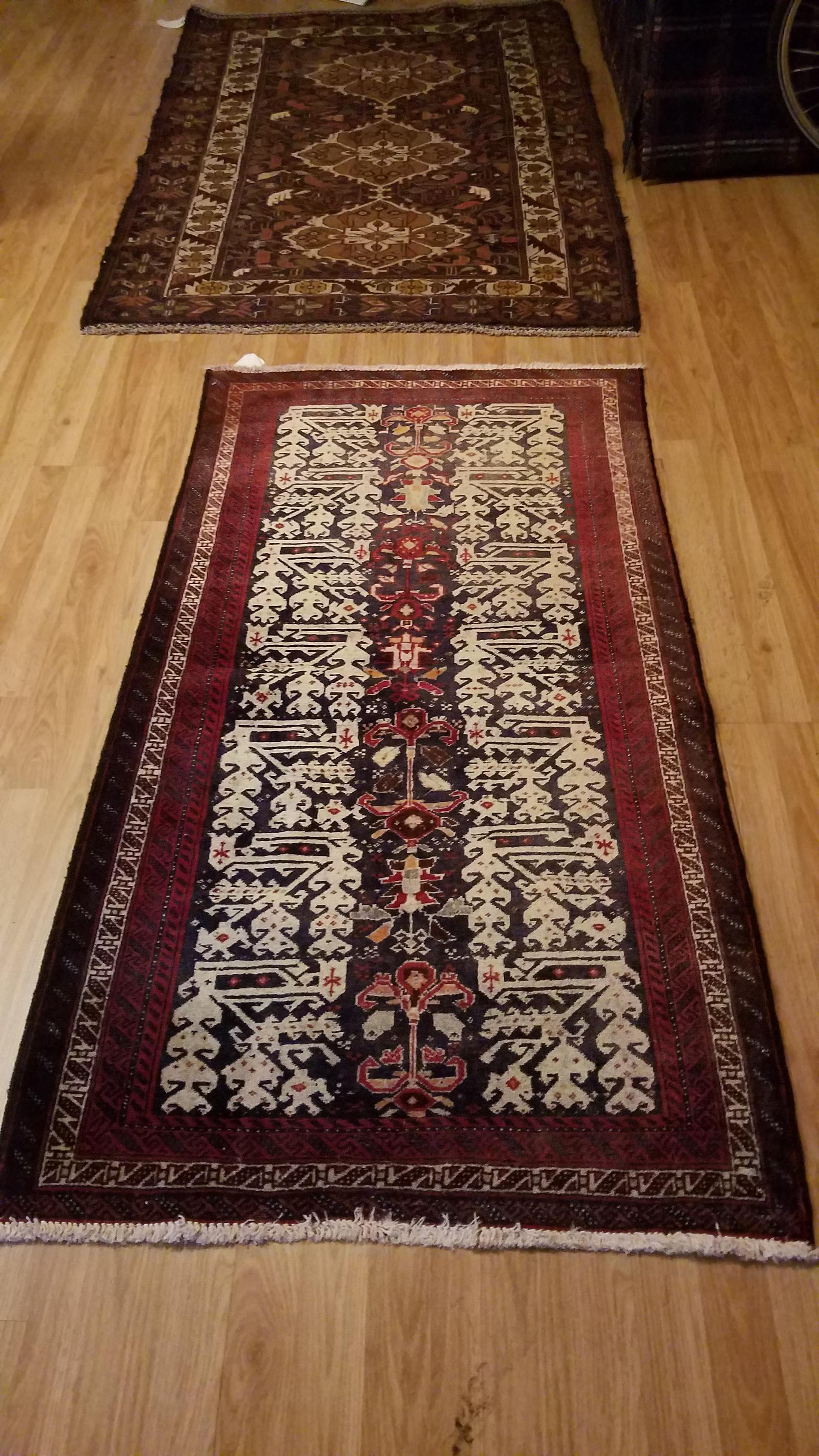 I've always wanted a beautiful rug. I got these two for dirt cheap! r