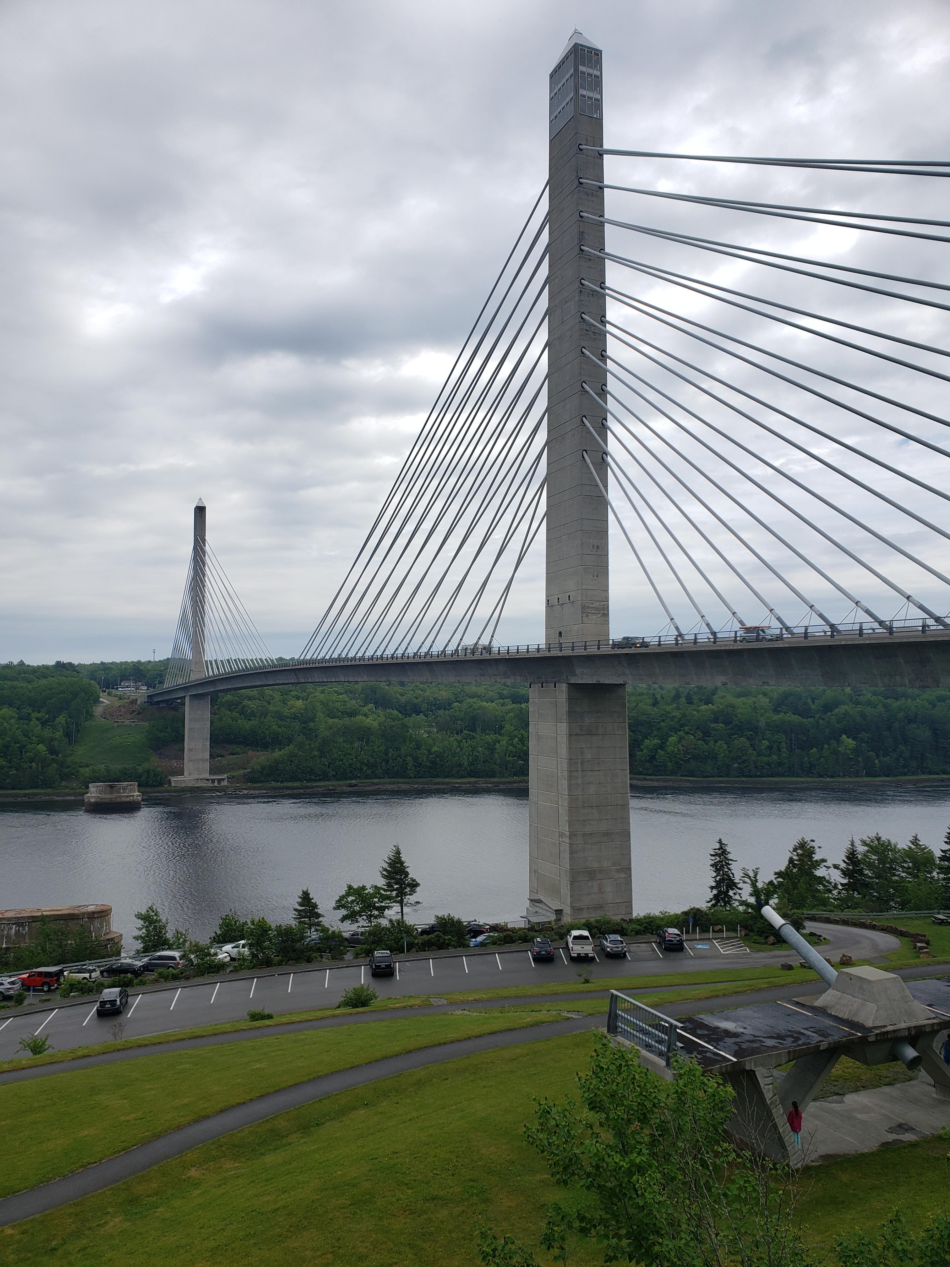 The Penobscot Narrows Bridge in Prospect, Maine has the highest bridge
