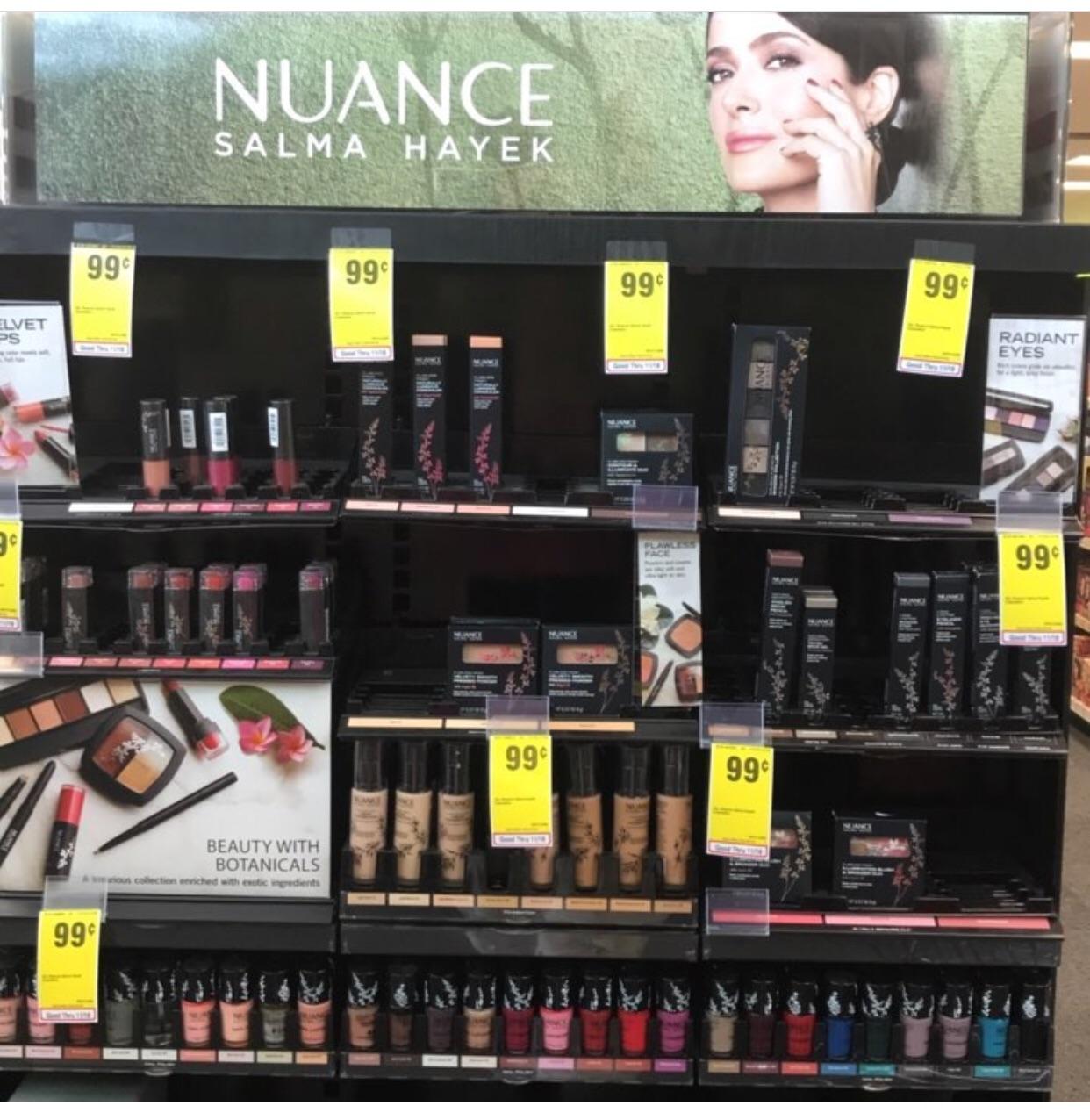CVS Salma Hayek NUANCE makeup ALL priced and ringing .99 cents. r