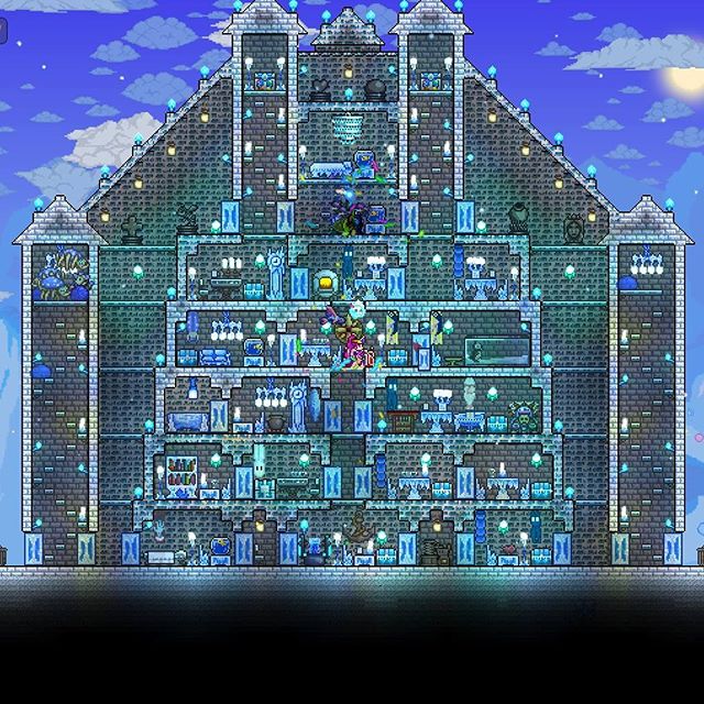 My first ever build the Ice Castle r/Terraria