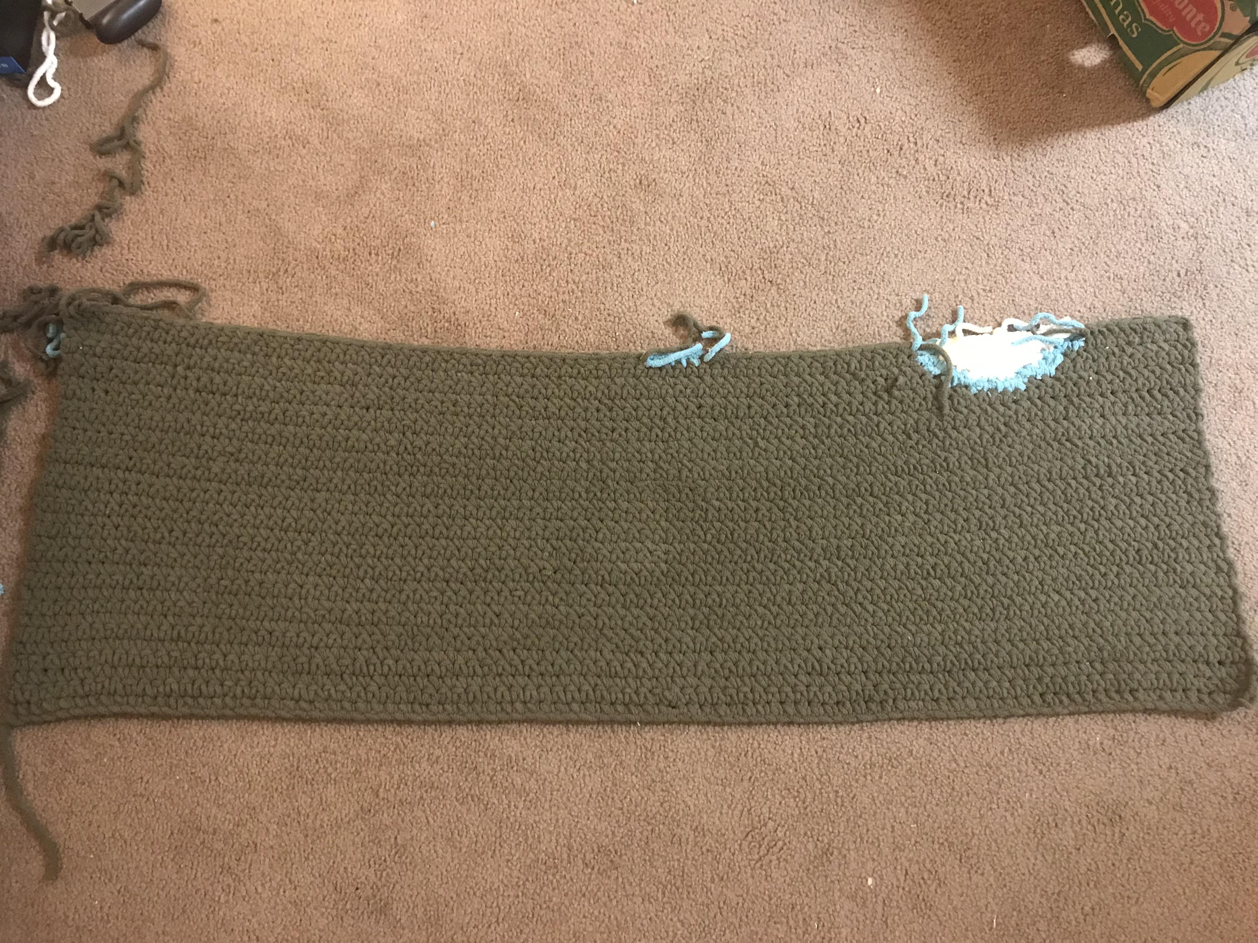 Blanket 1/5 way done, but it’s curving in? r/crochet