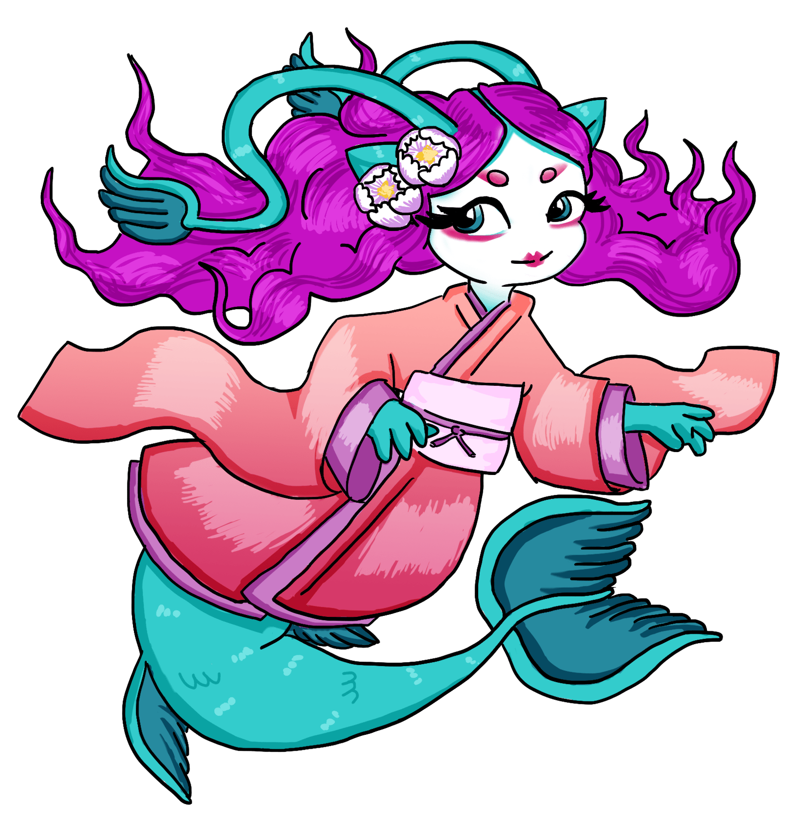 A drawing I made of my Maraquan Aisha r/neopets