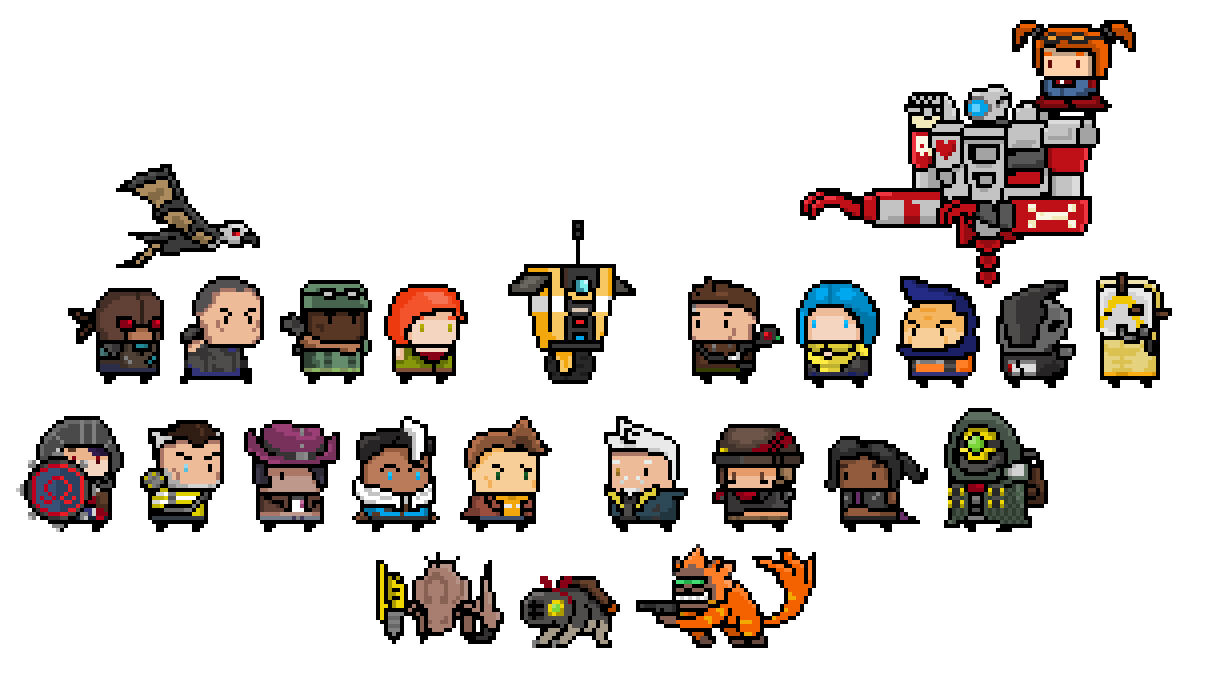 Soul Knight with Borderlands skins (guess which skin belongs to which