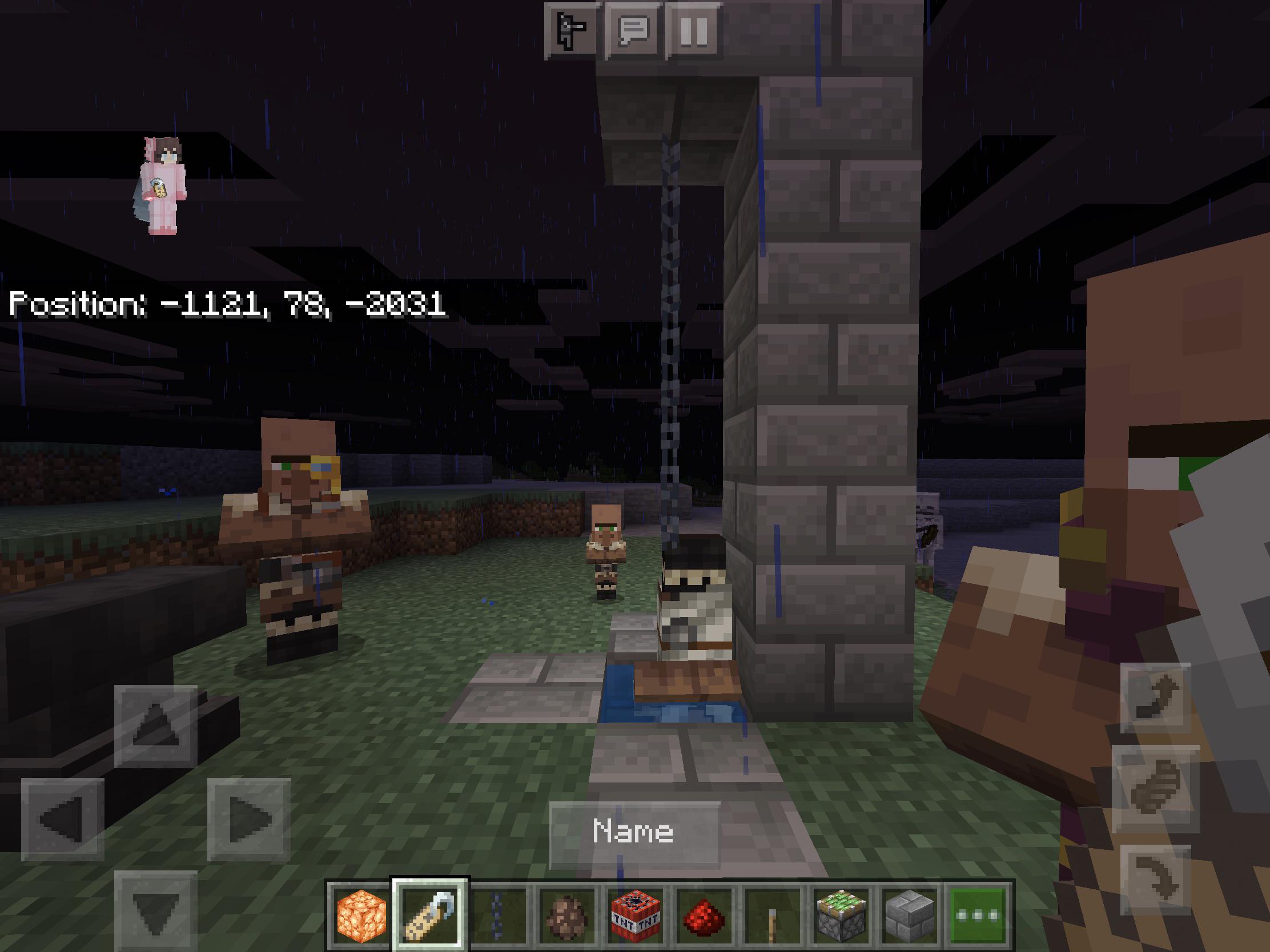 A villager was being annoying today so i drowned him upside down while