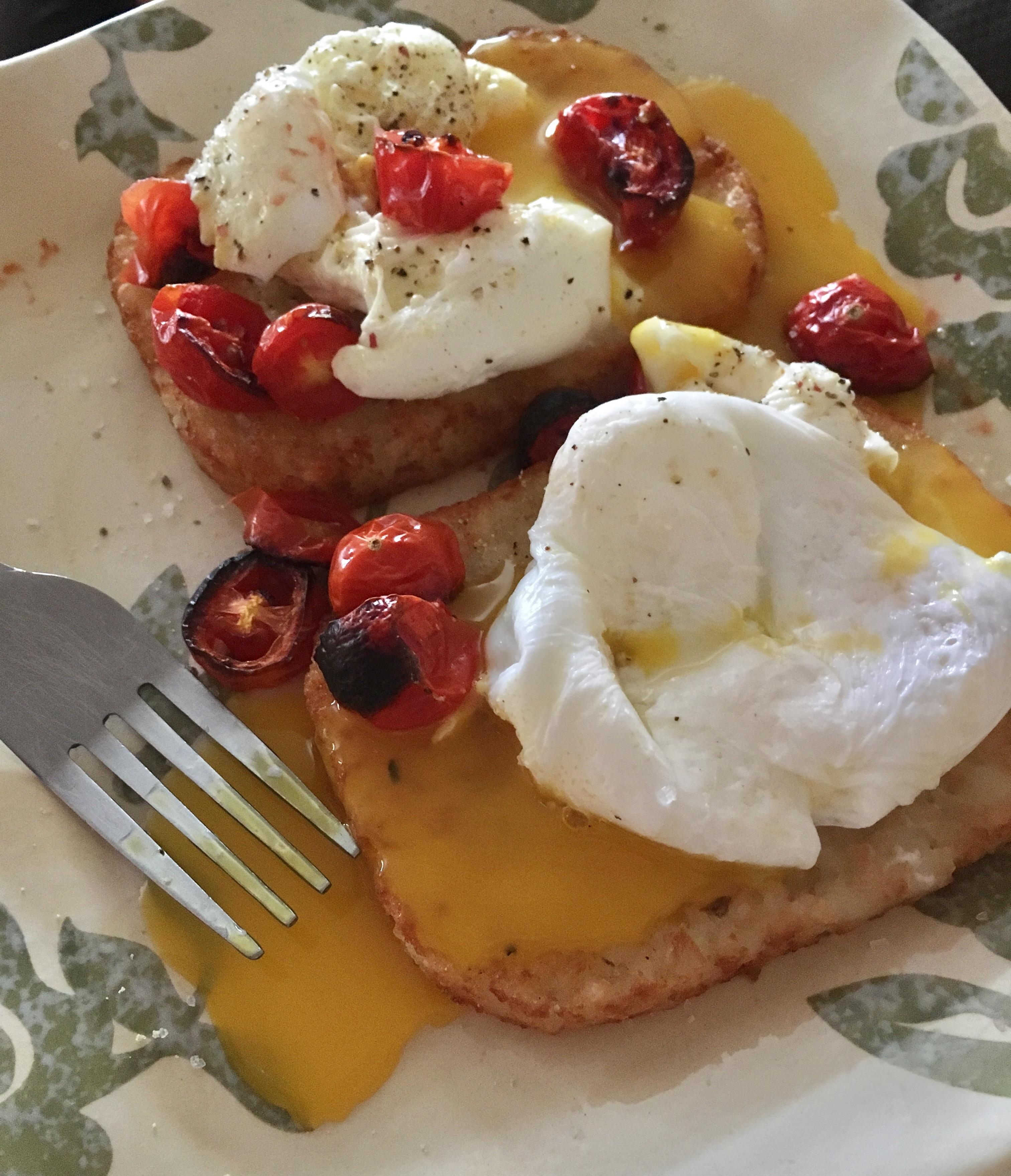 poached eggs are quickly a meal favorite. 546 cals for my