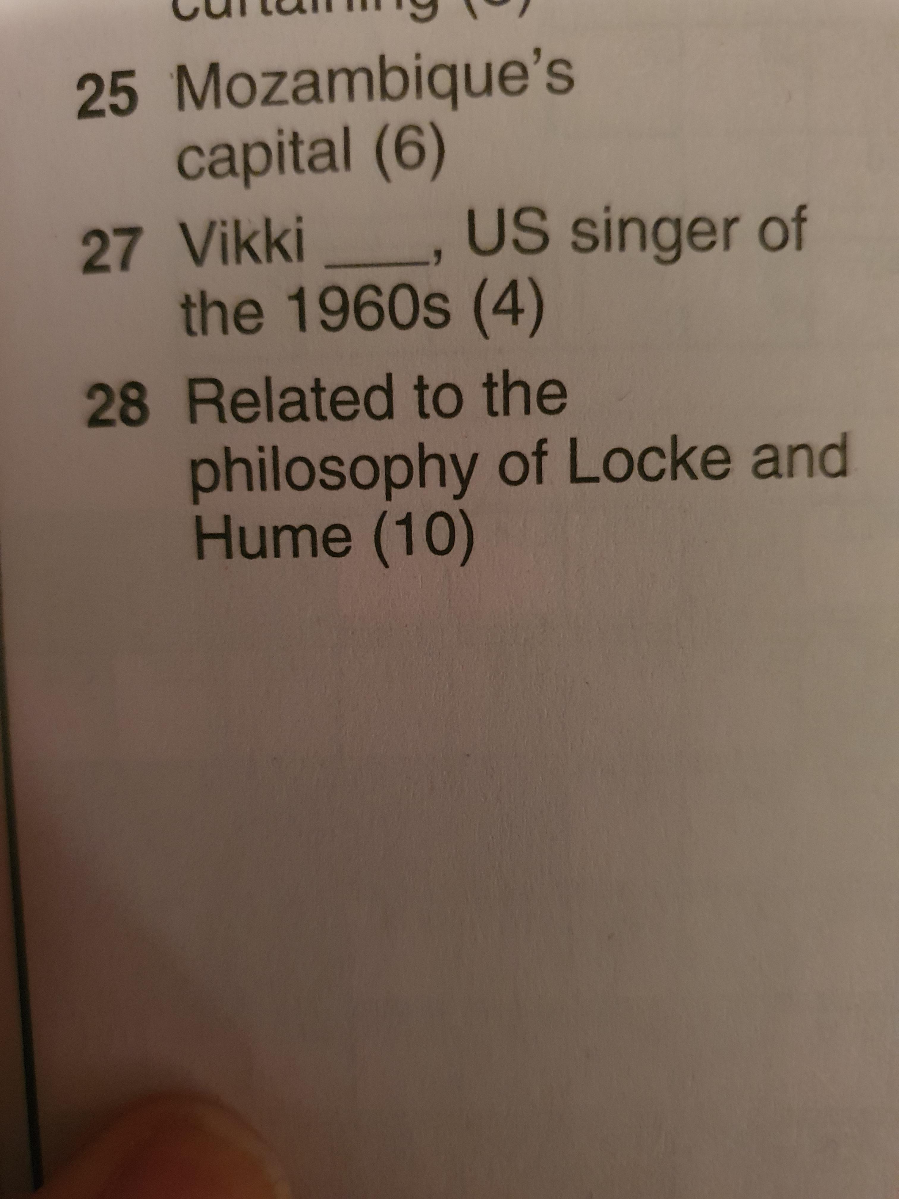 Who knew John and Desmond were philosophers? (From my Crossword book