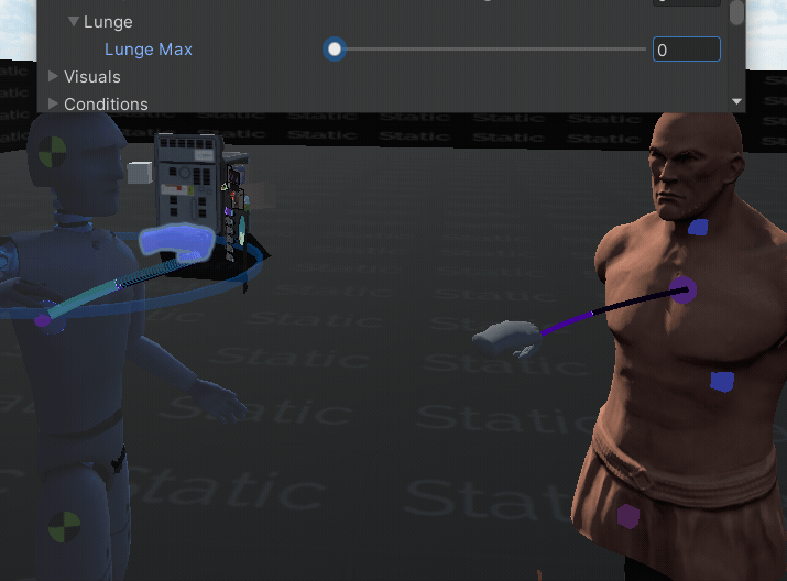 VR hand action ballistics. Plan out attacks in advance. Then attempt to