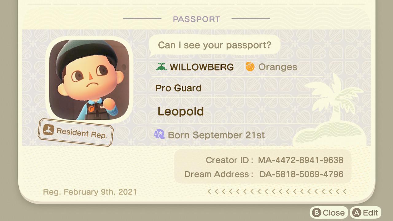 My animal crossing passport r/hlvrai