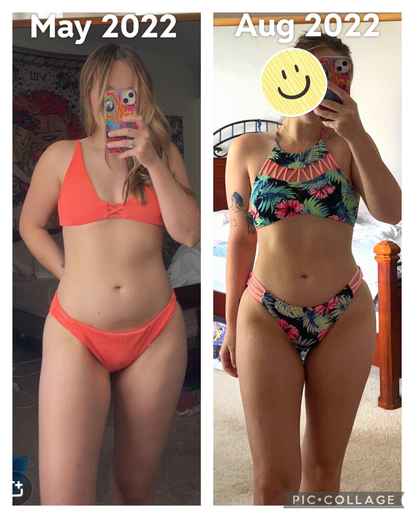 F/25/5’4’ [125 > 133 = 8lbs] 3 months. intuitive eating. History of ED
