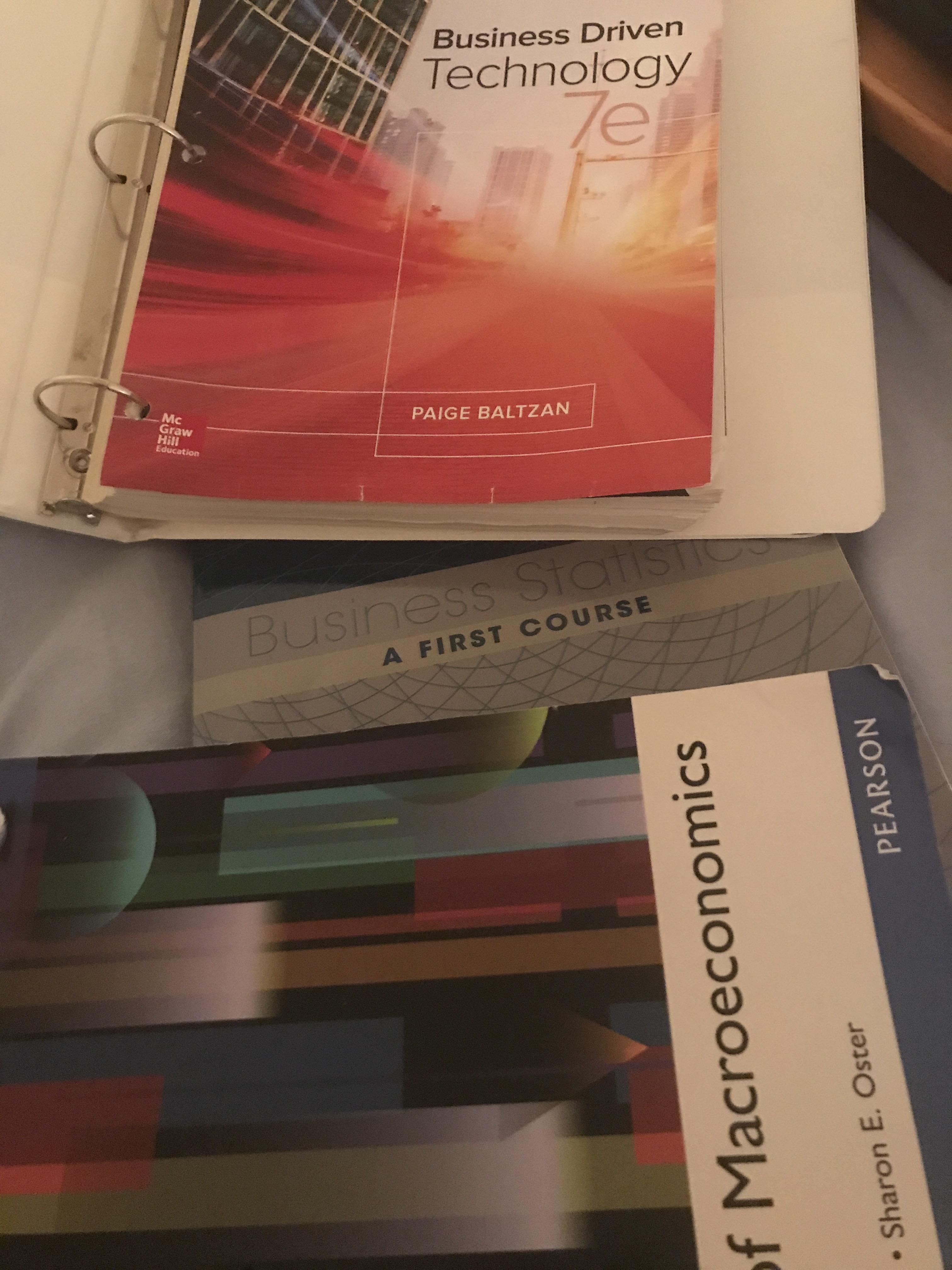 Textbooks for sale 50 for all otherwise 20 each r/Baruch