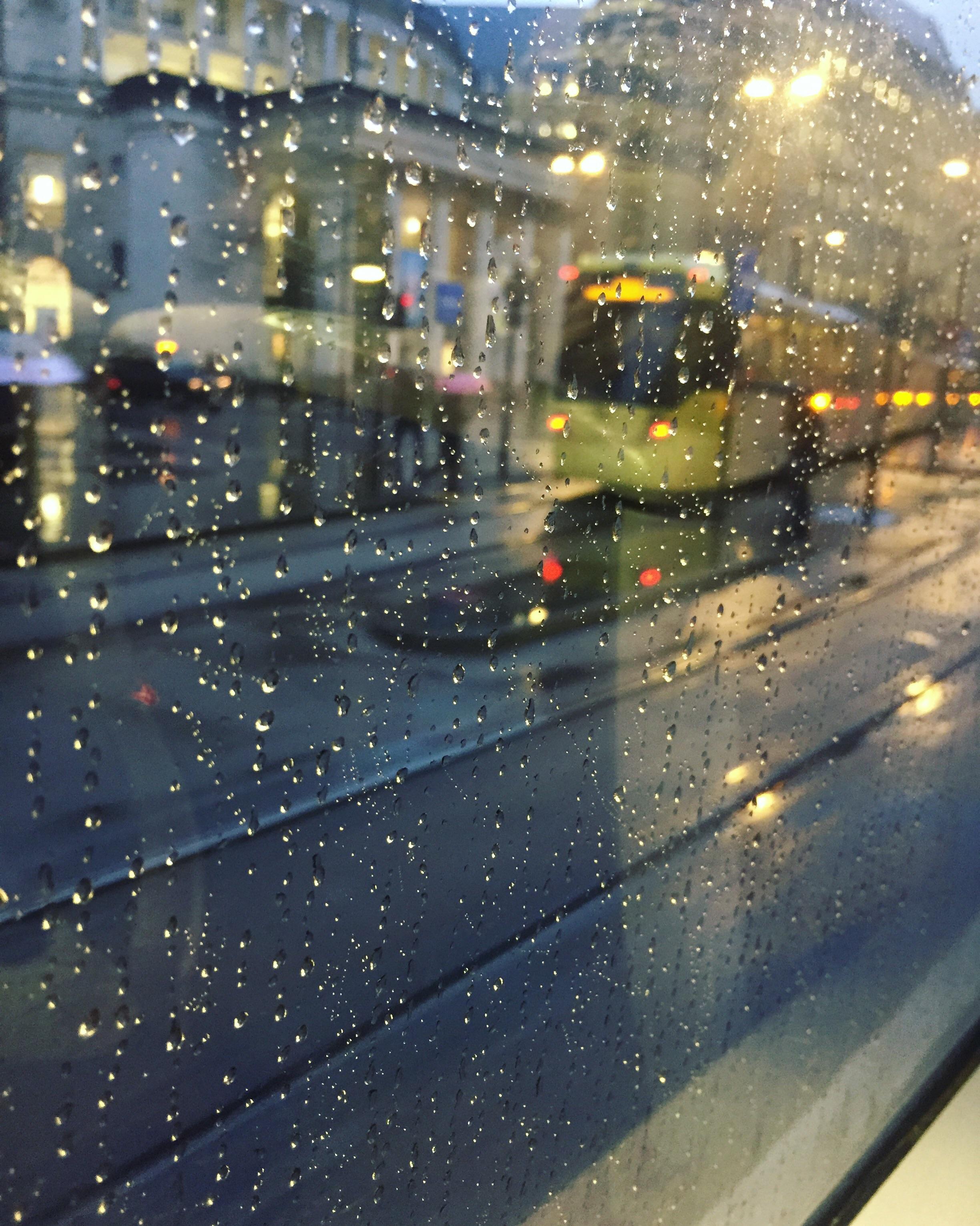 Watching the rain on my way to work last week r/raining