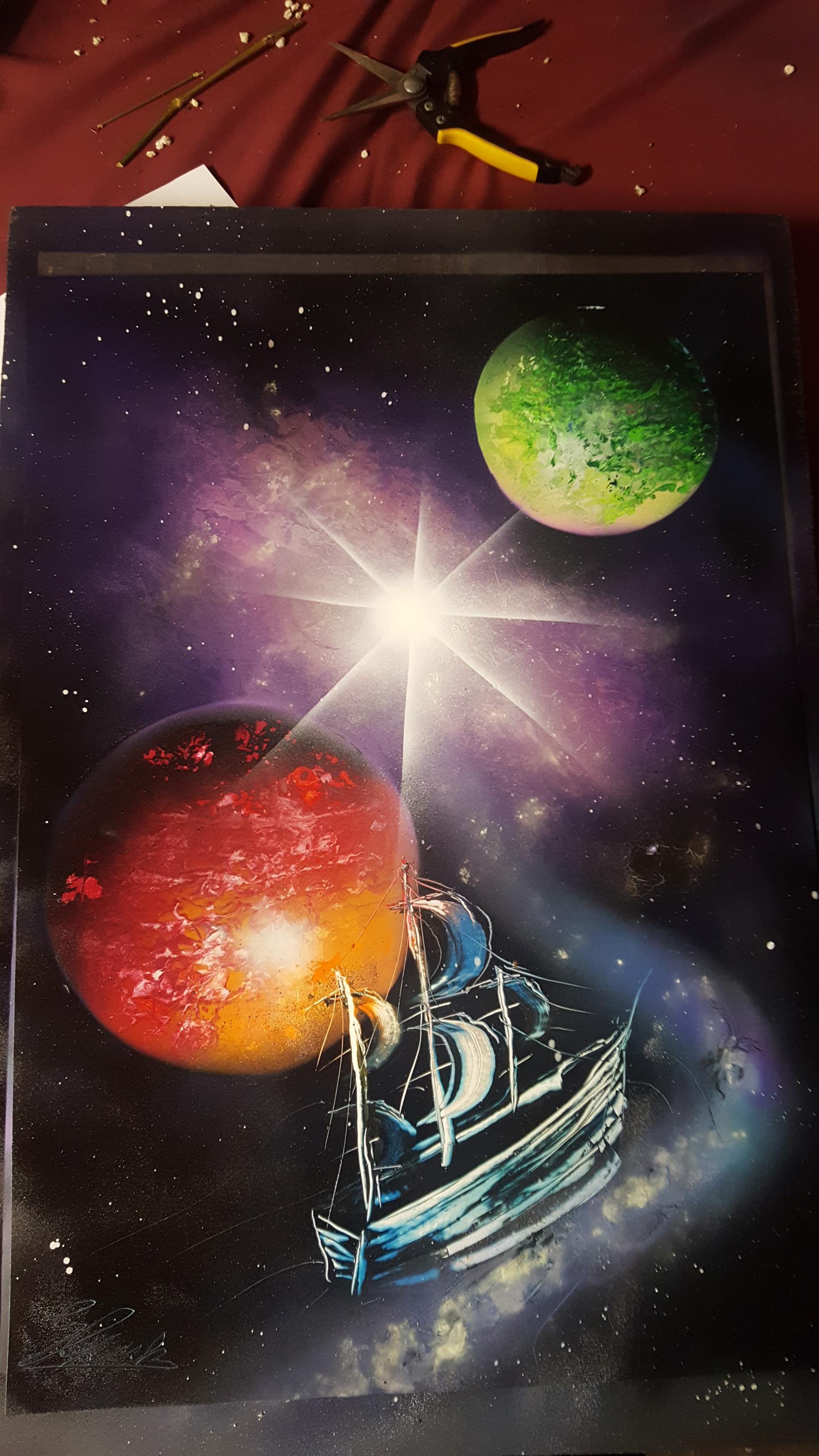 Some original spray paint art from me r/infp
