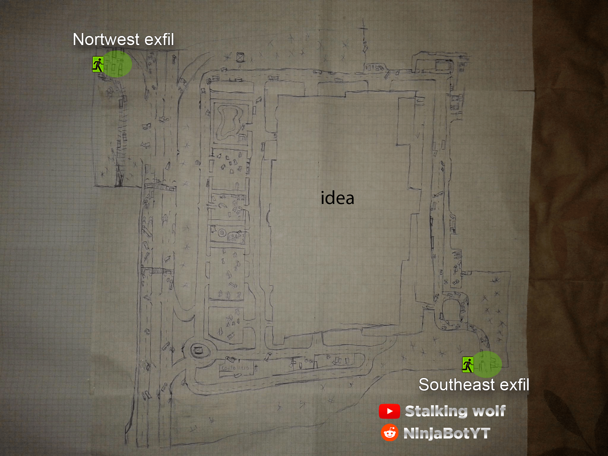 Interchange map with extracts (Drawn out version) r/EscapefromTarkov
