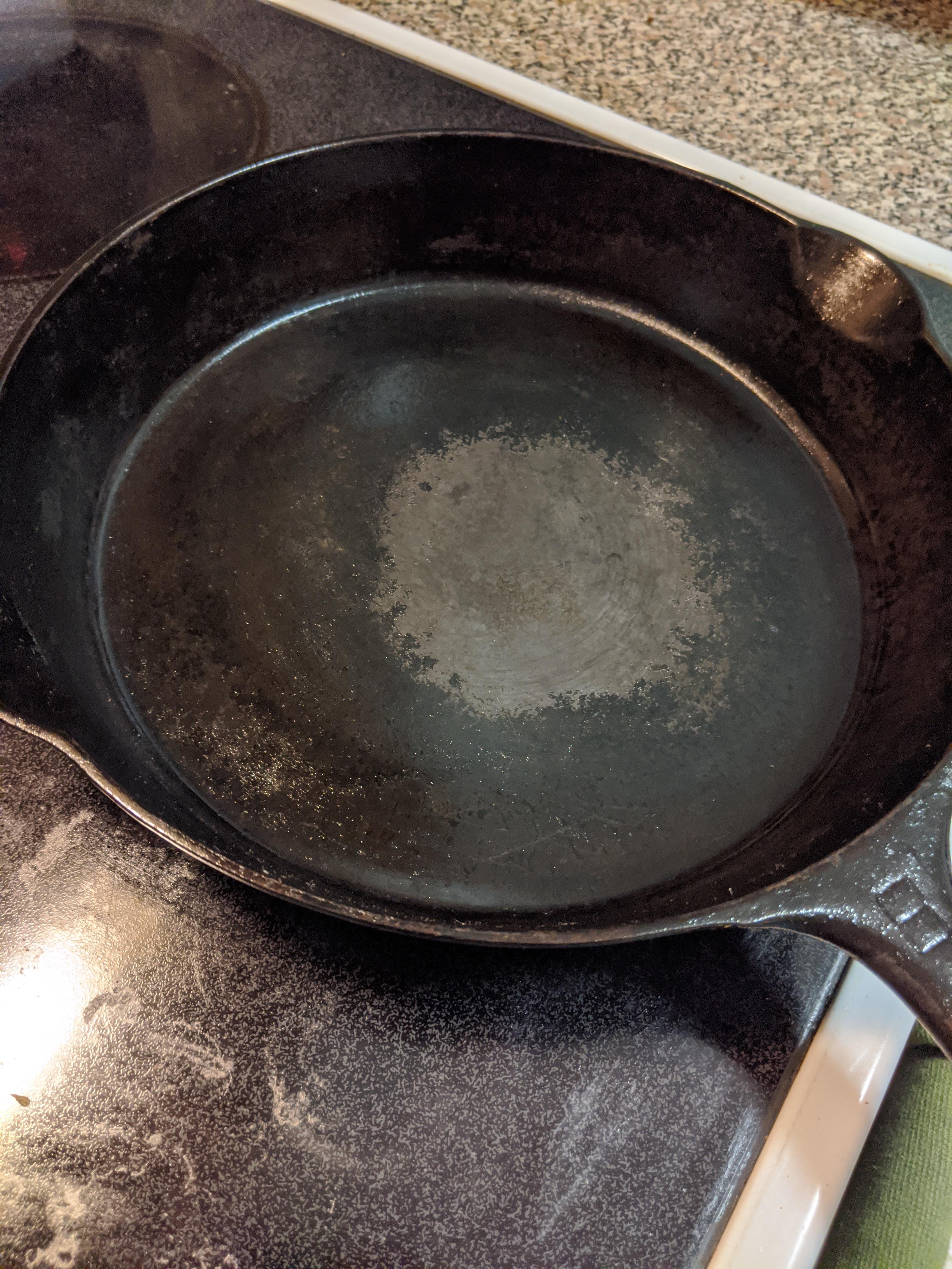 Moved and started using electric glass stove. Pan always looked great