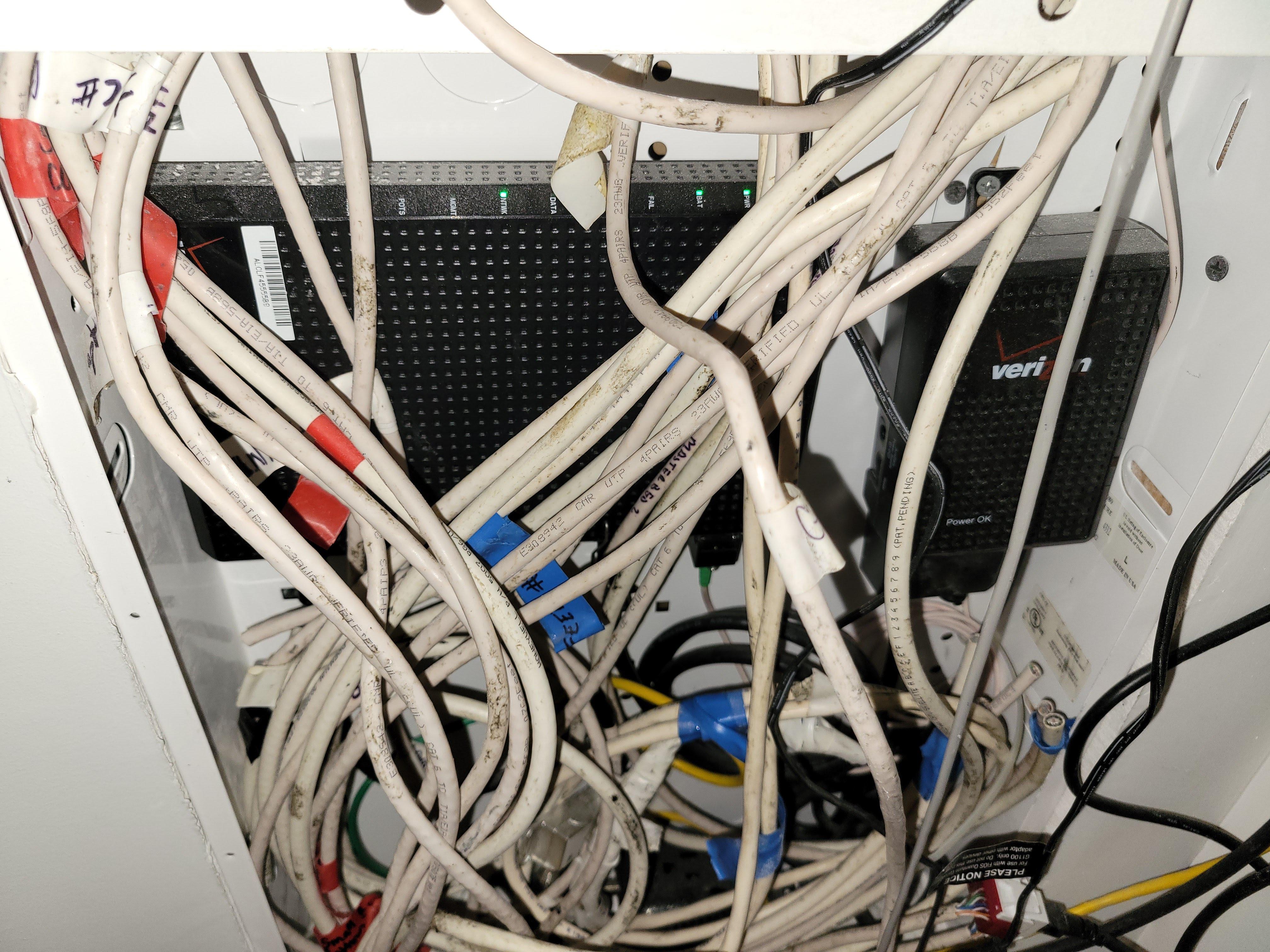 Moving into a new apartment and there are these two Verizon black boxes