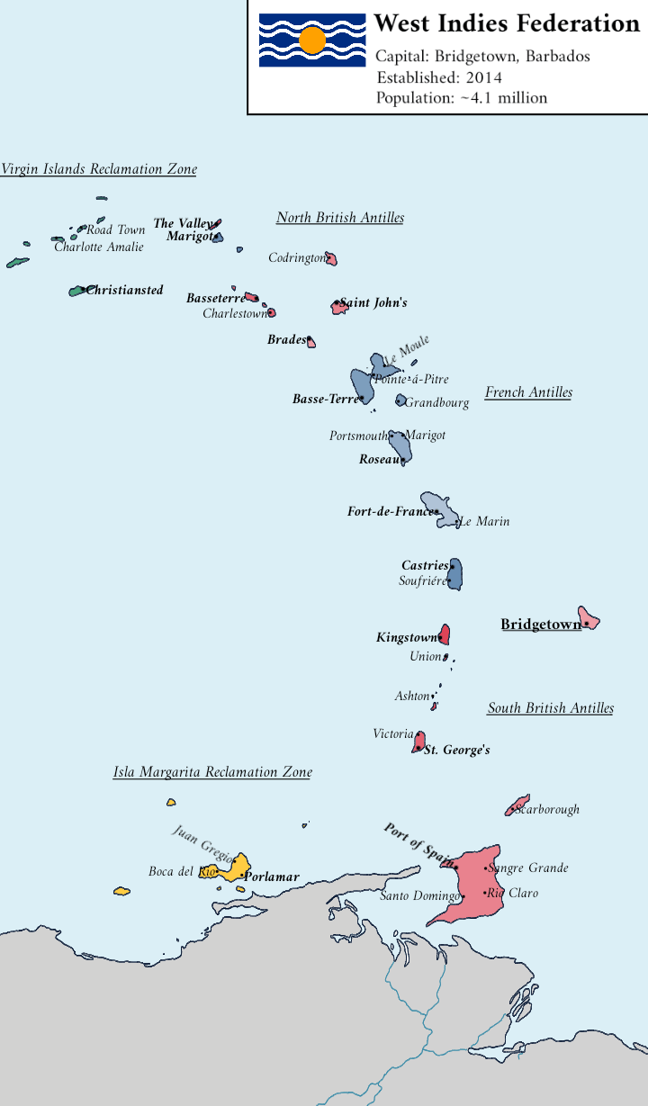 The West Indies Federation r/imaginarymaps