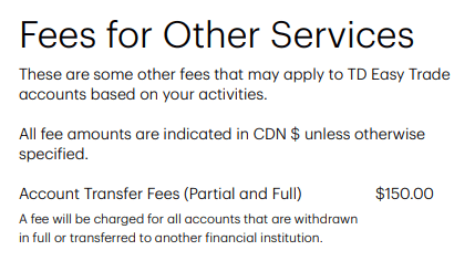 I was in the process of opening an account on TD easy