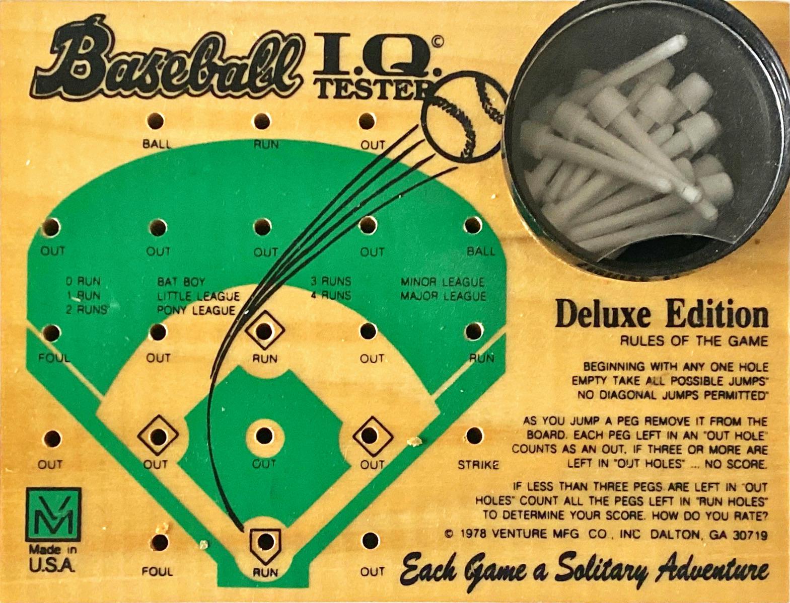 Baseball IQ Tester. Tic Tac Toe for the diamond but the deluxe edition