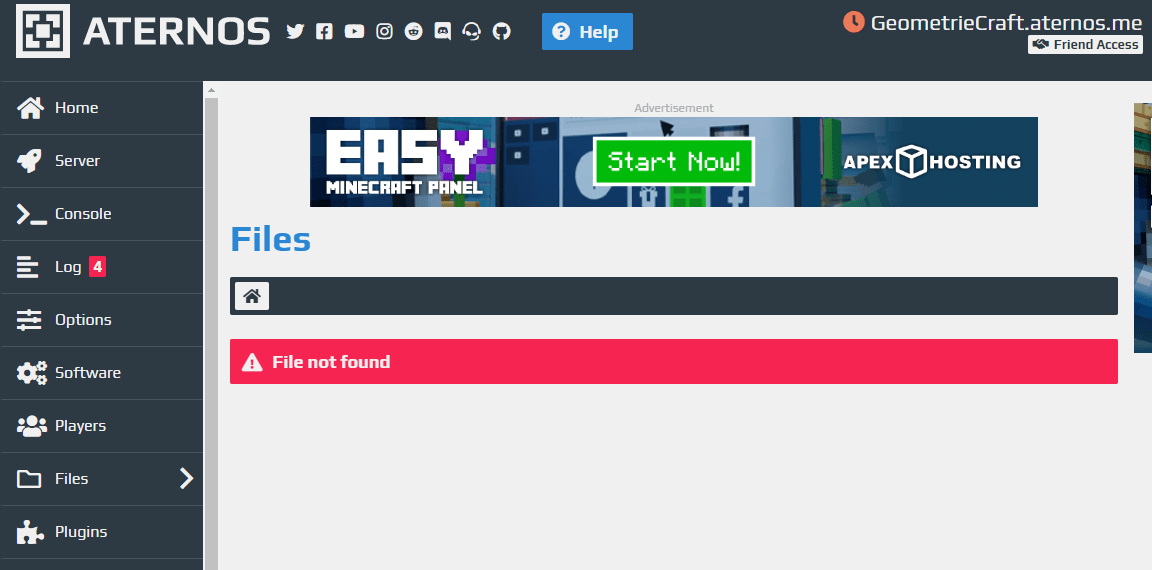 Fix server starting problems – Aternos