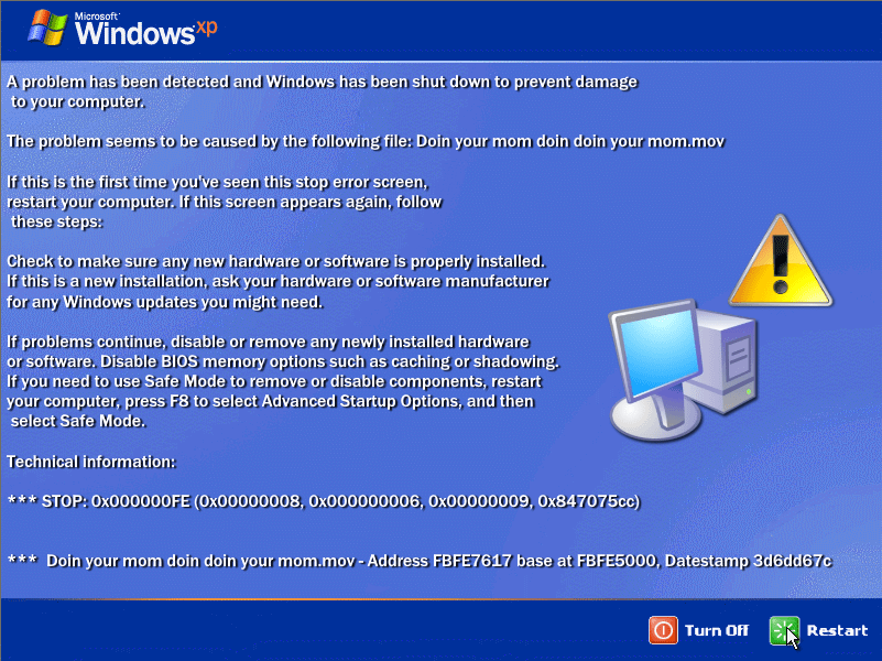 If the BSOD would fit whit the rest of the Windows XP ui. r/windowsxp