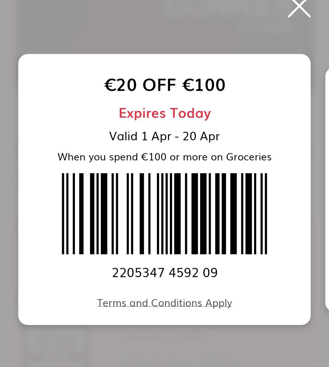 Does anybody need voucher for Dunnes expires today? r/Dublin