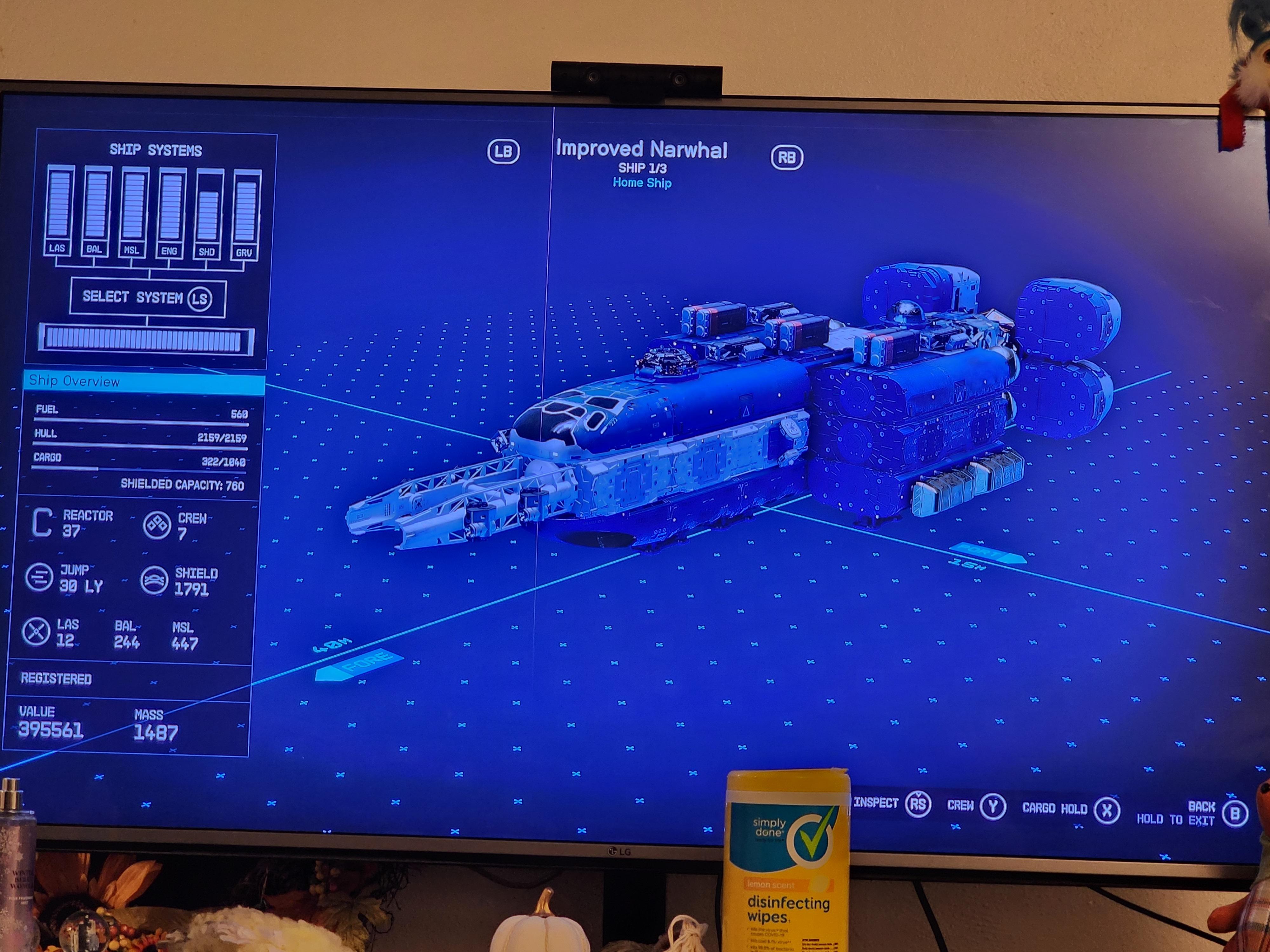 Building ships (currently using modified narwhal) r/Starfield