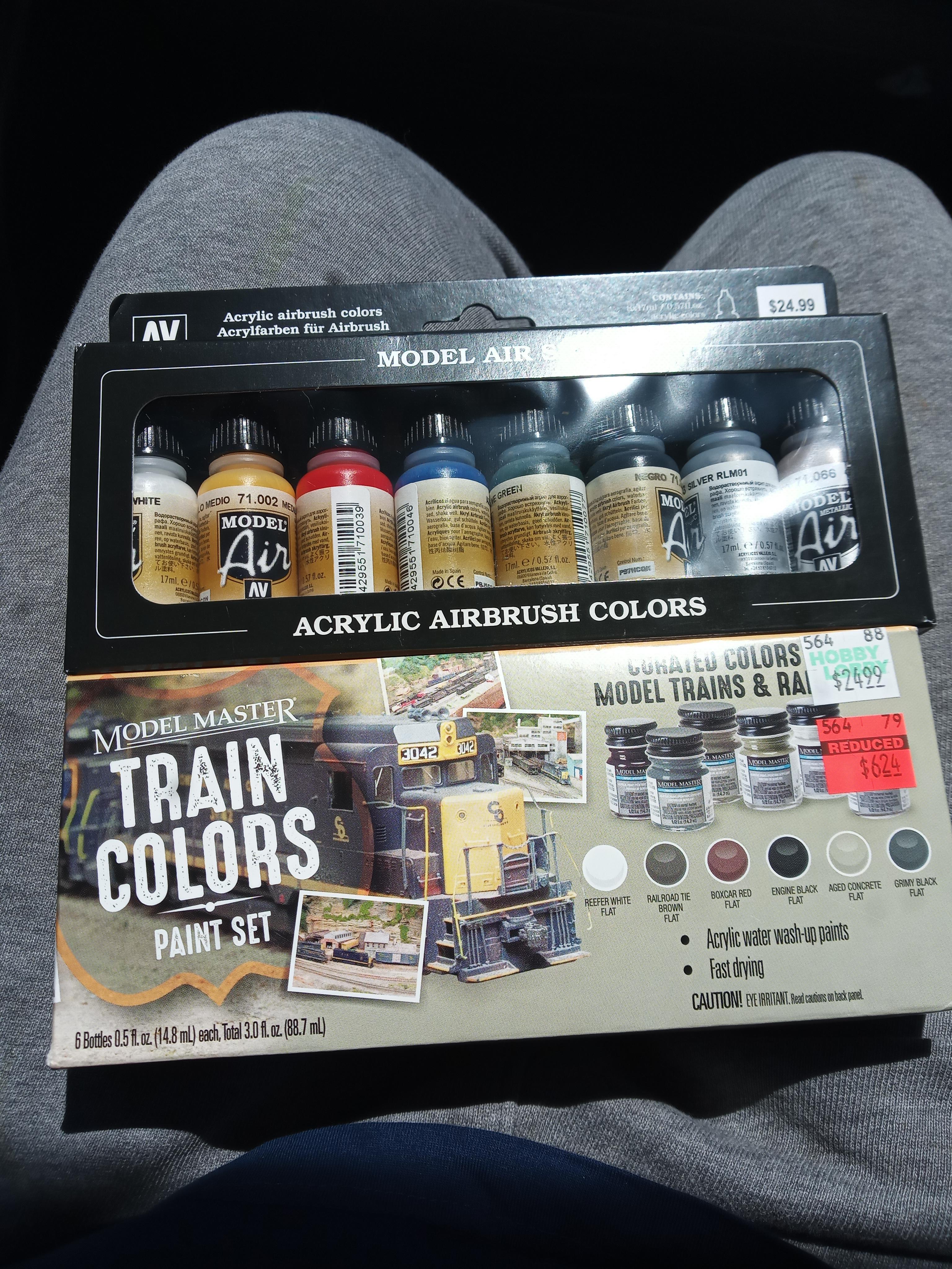 Just got my first real airbrush paints! Just over 20 us. With hobby