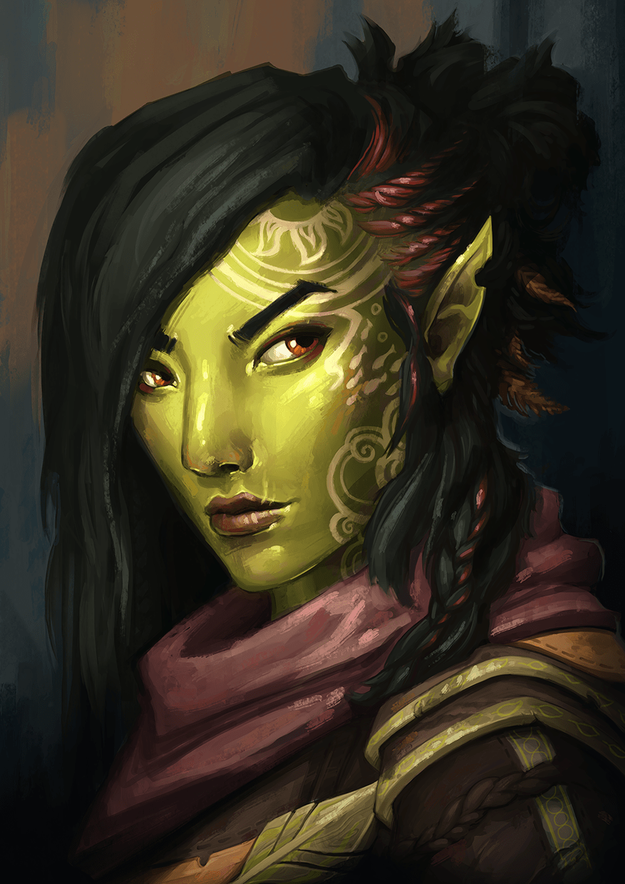 [OC][Art] Portrait of my old Wood Elf Druid r/DnD