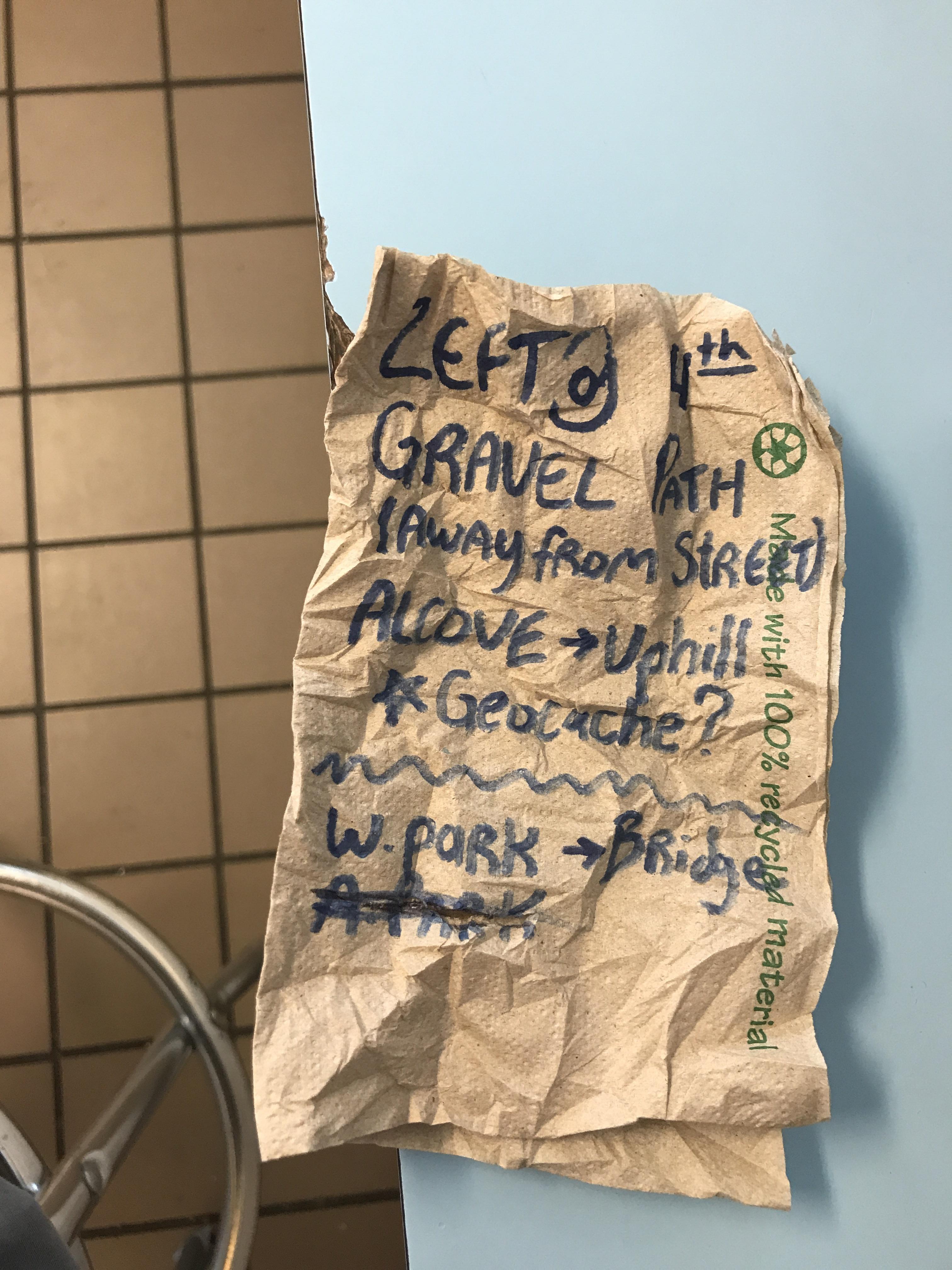 Directions To My Work I'm guessing one of my coworkers is going geocaching. Hope they don't