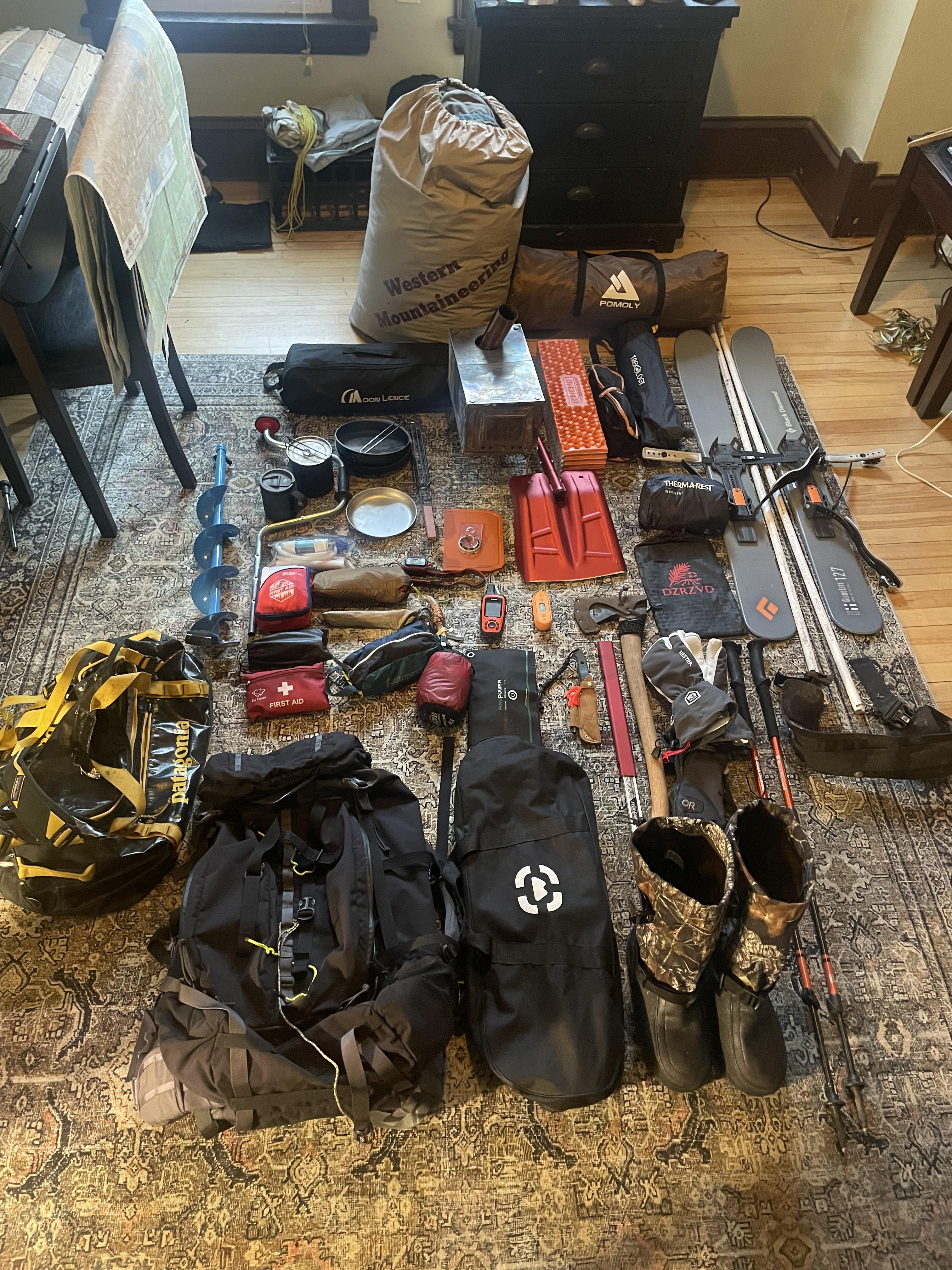 10 day solo winter BWCA, MN trip gear load out. r/camping