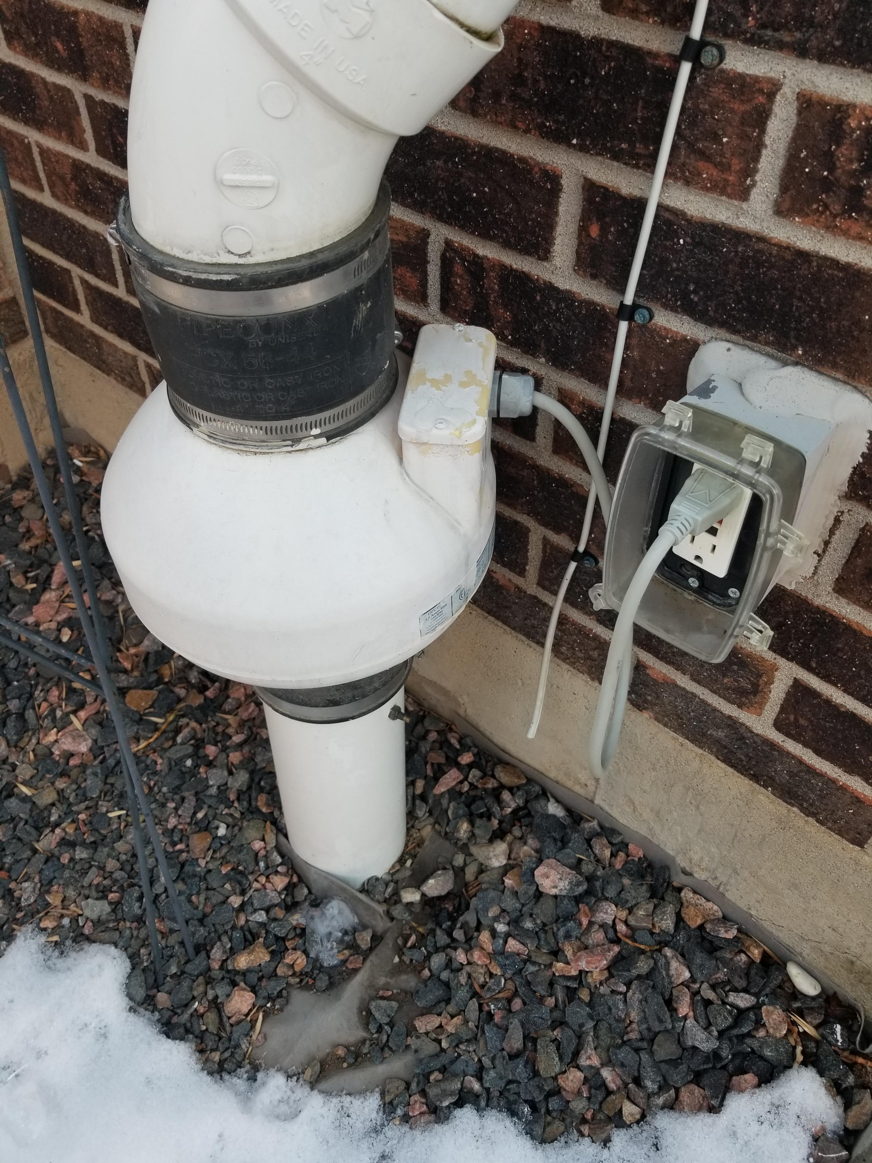 Outside of my home, near the chimney, attached to what I believe is my