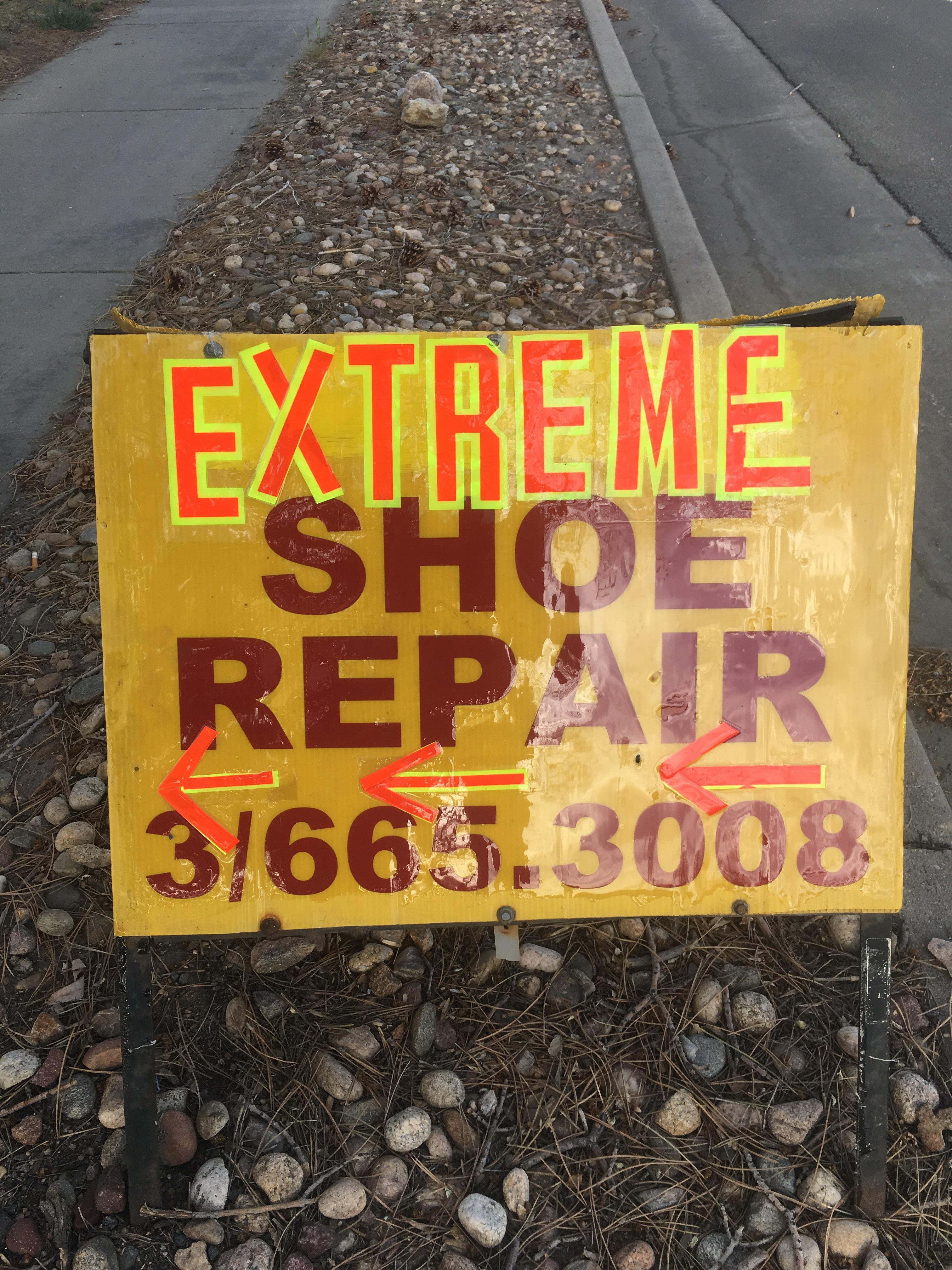 The shoe repair shop by my house isn't doing so well... r