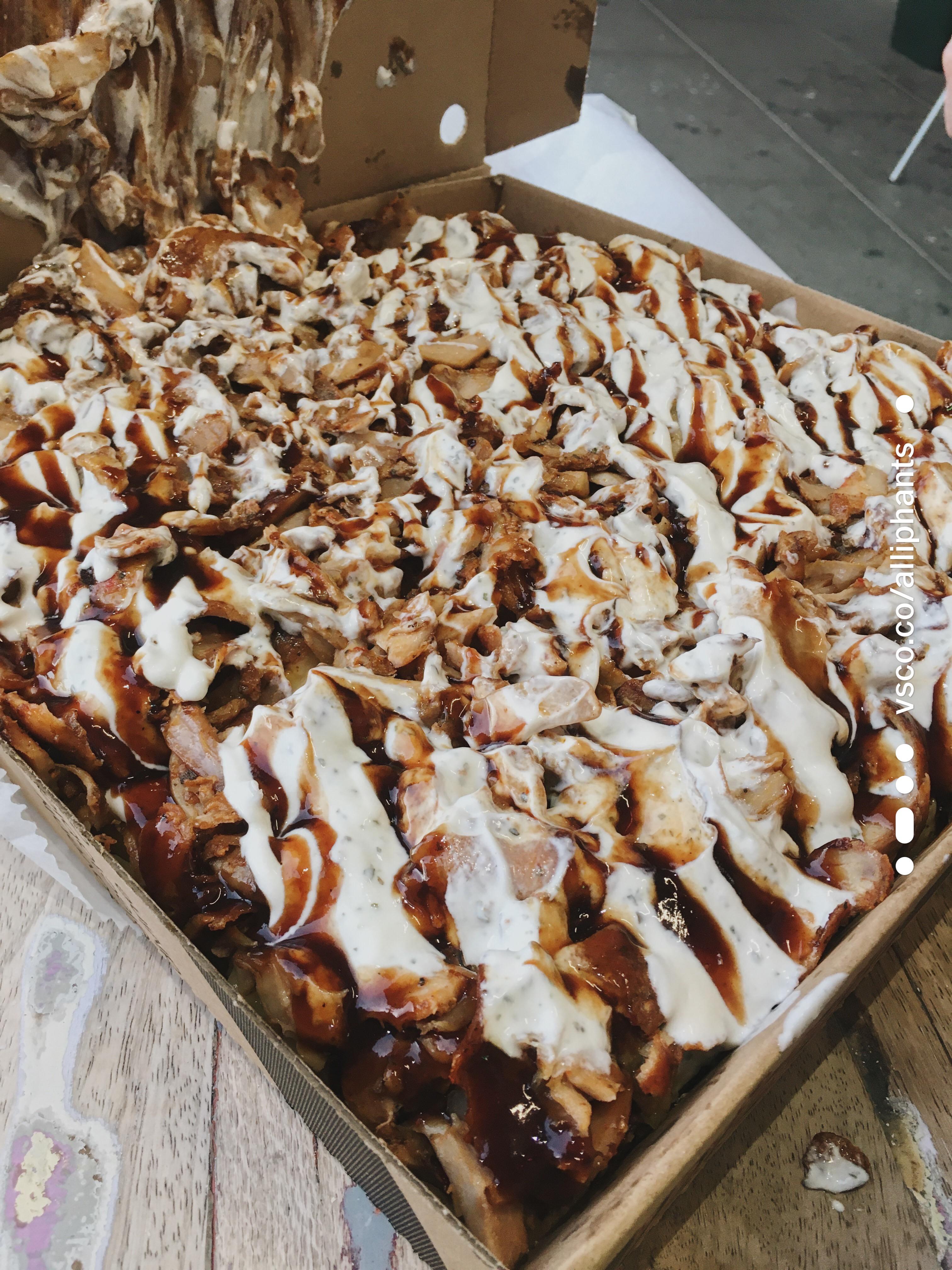 Halal snack pack kebab meat on fries with cheese r/streeteats