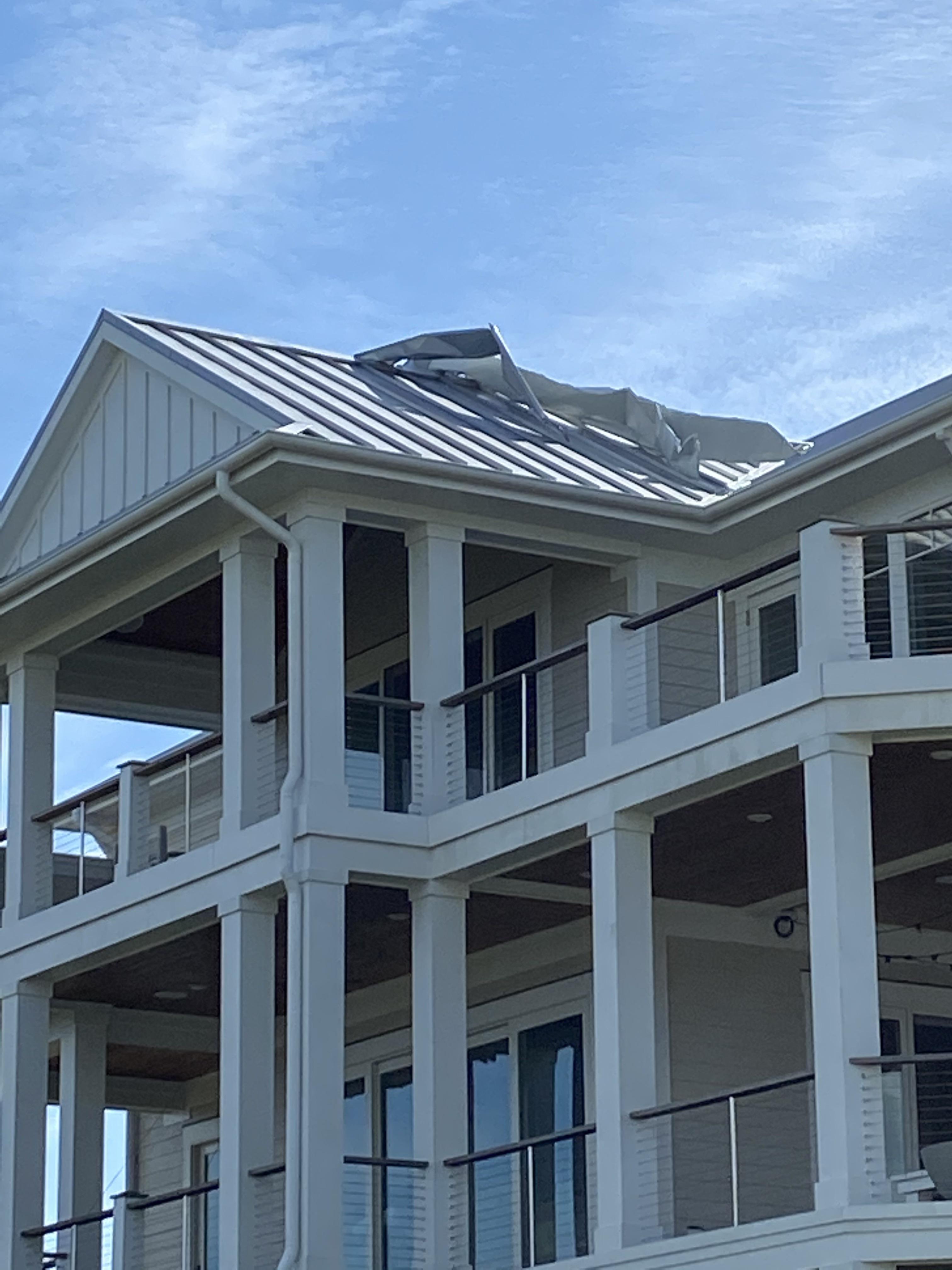 My hurricane grade metal roof didn’t survive Category 1 winds