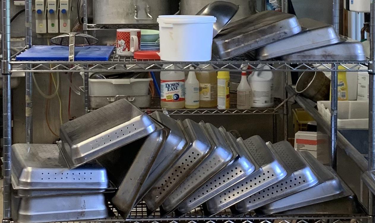I see your dishes and raise you 16 hotel pans r/dishwashers