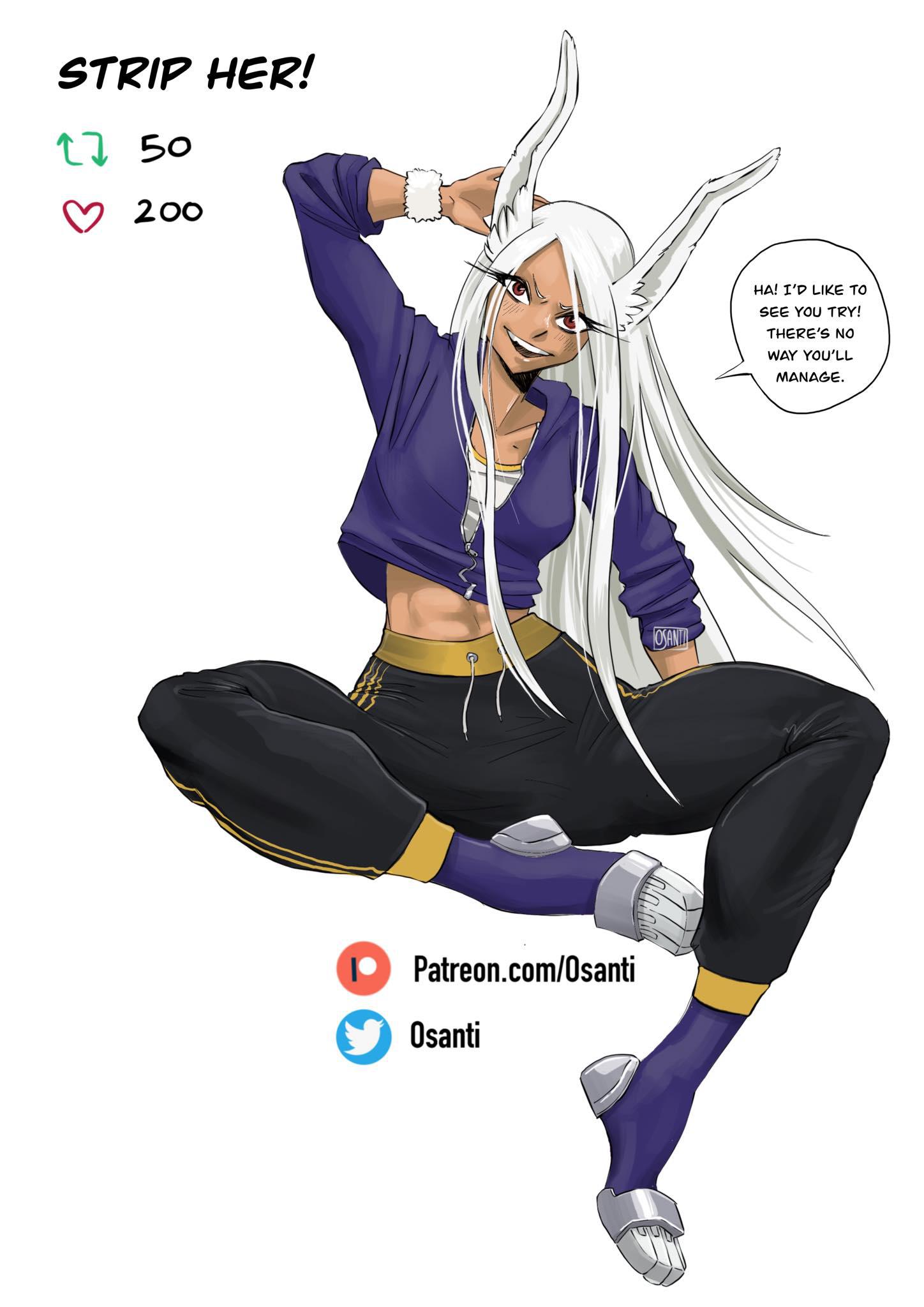 I have started a "strip the character" challenge for Mirko! it was very fun to draw her muscles