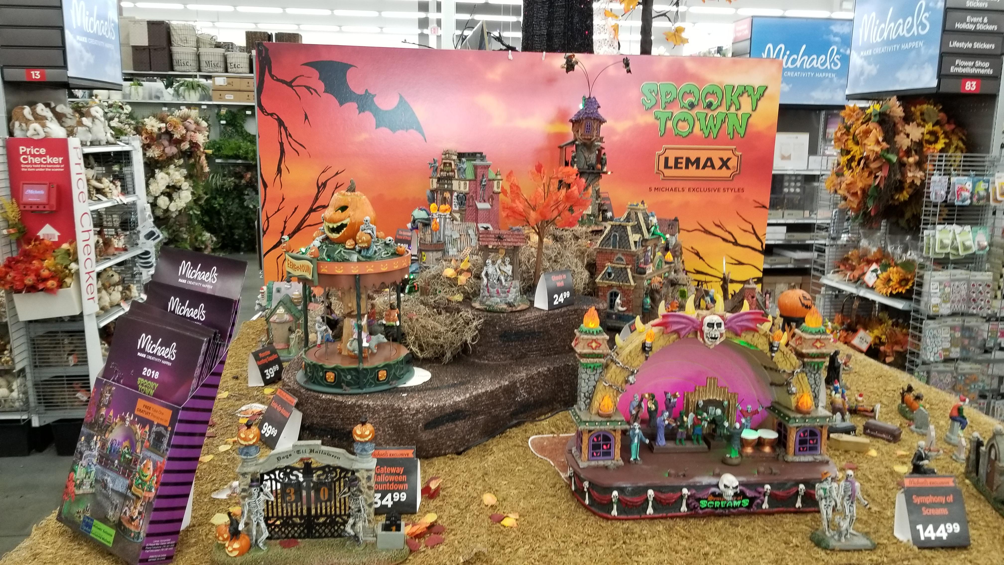 Spookytown display at Michael's r/halloween