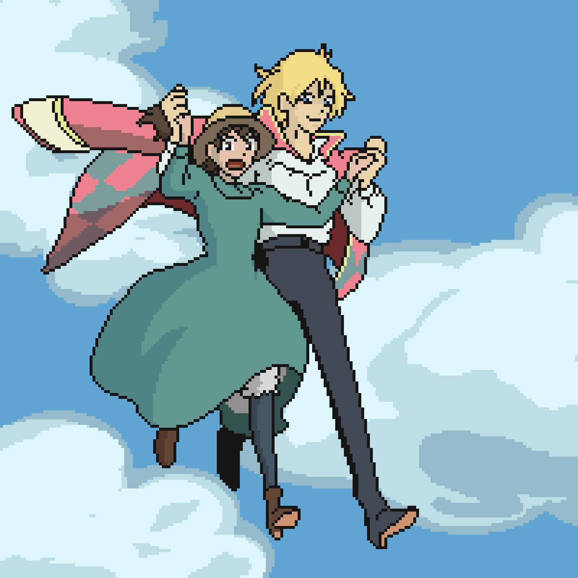 Howl's Moving Castle Pixel Art ghibli