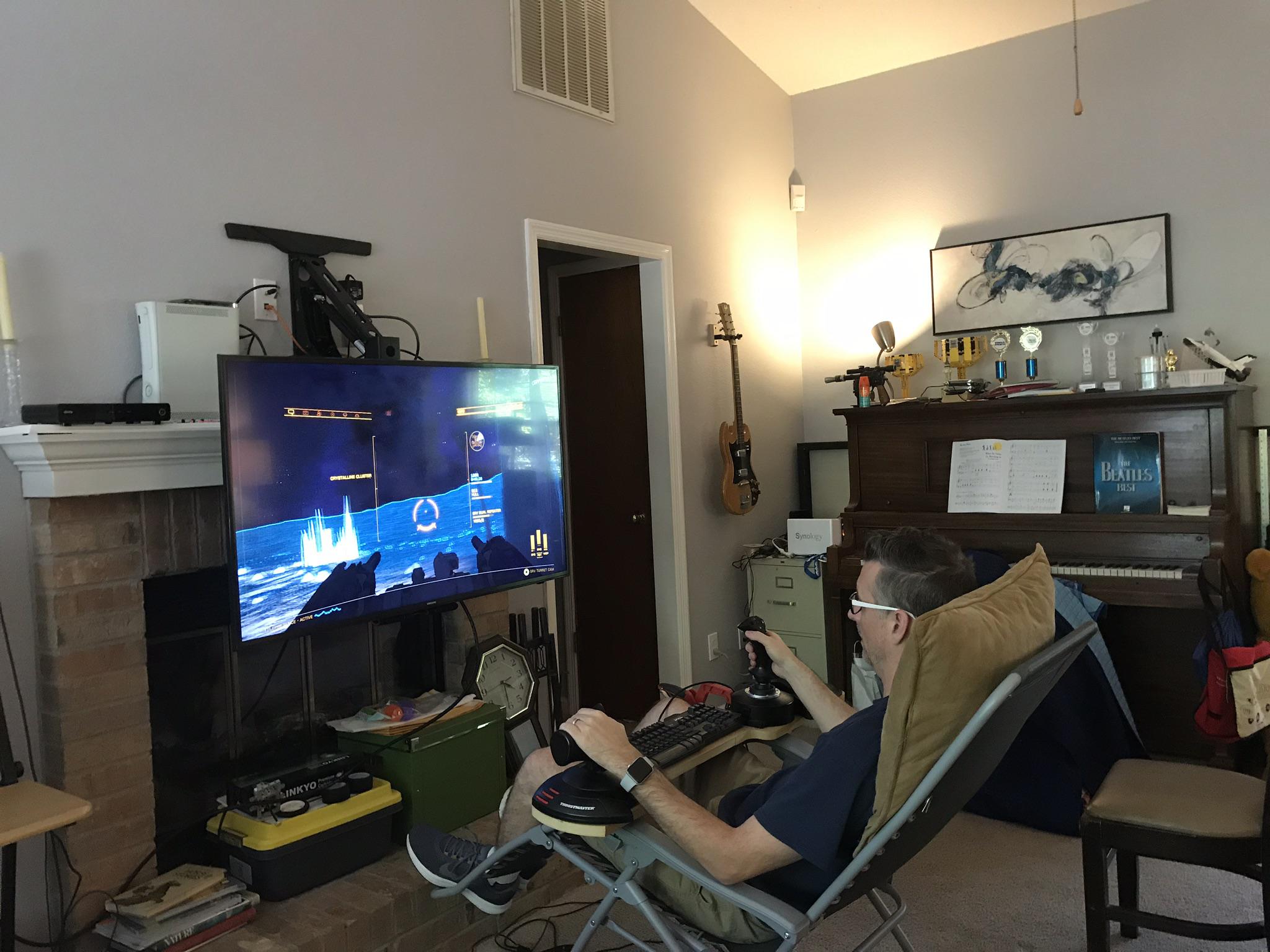 Cobbled together my "gaming chair" for Elite Dangerous... EliteDangerous