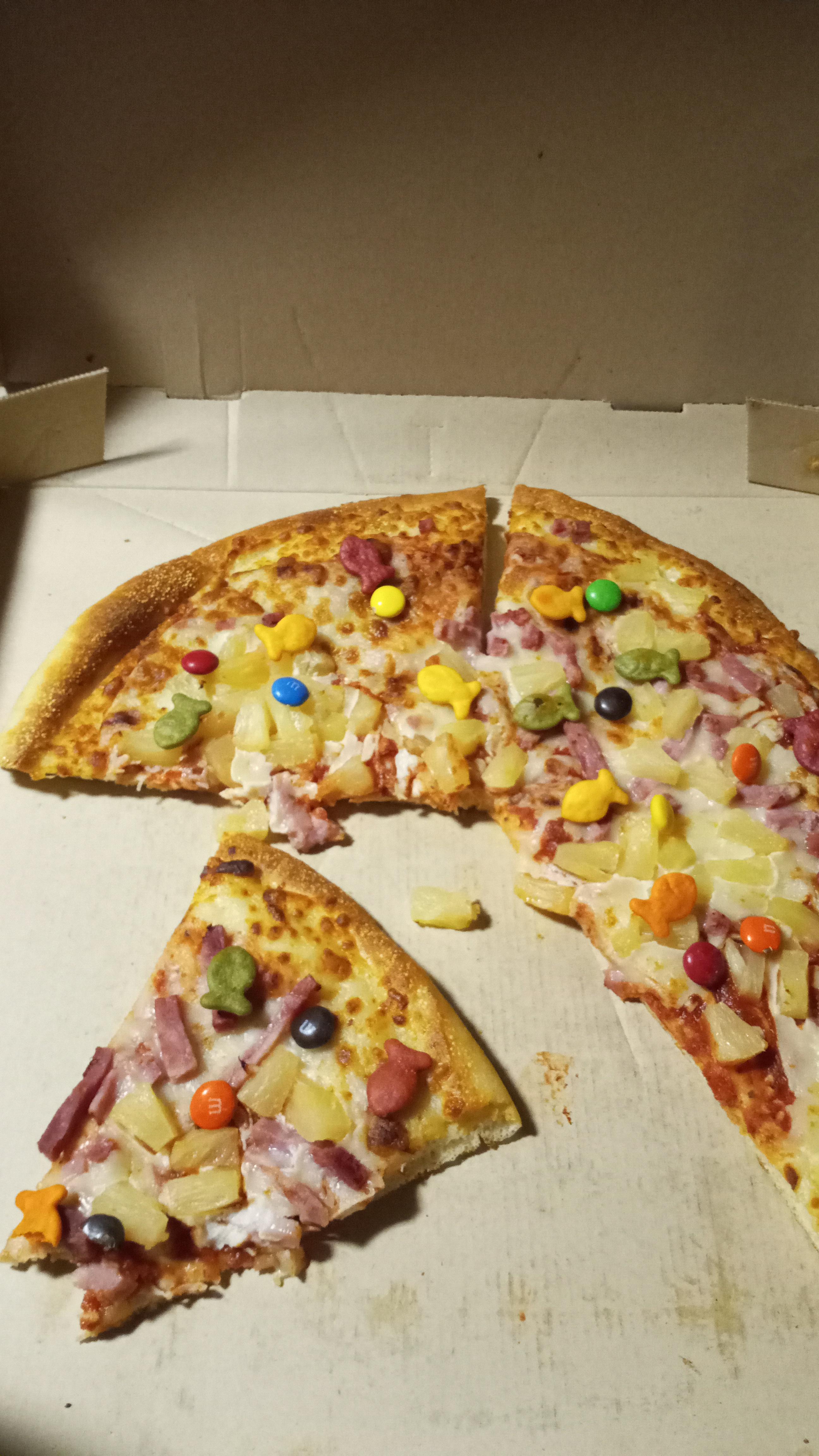 M&Ms on a pizza r/PizzaCrimes