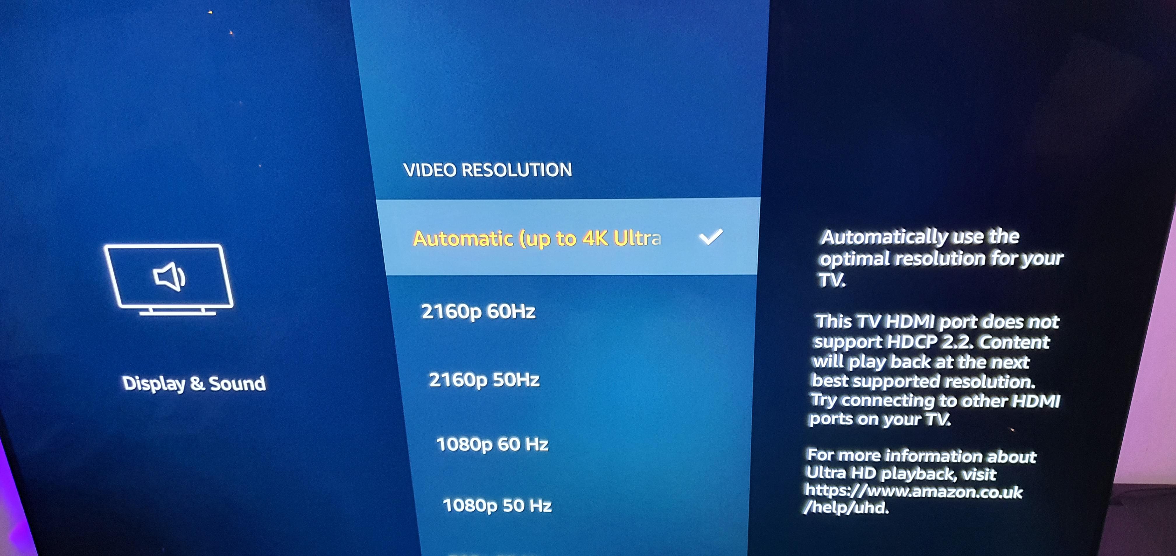LGCX 4K FIRESTICK HDCP 2.2 PROBLEM... Does anyone know how to fix this