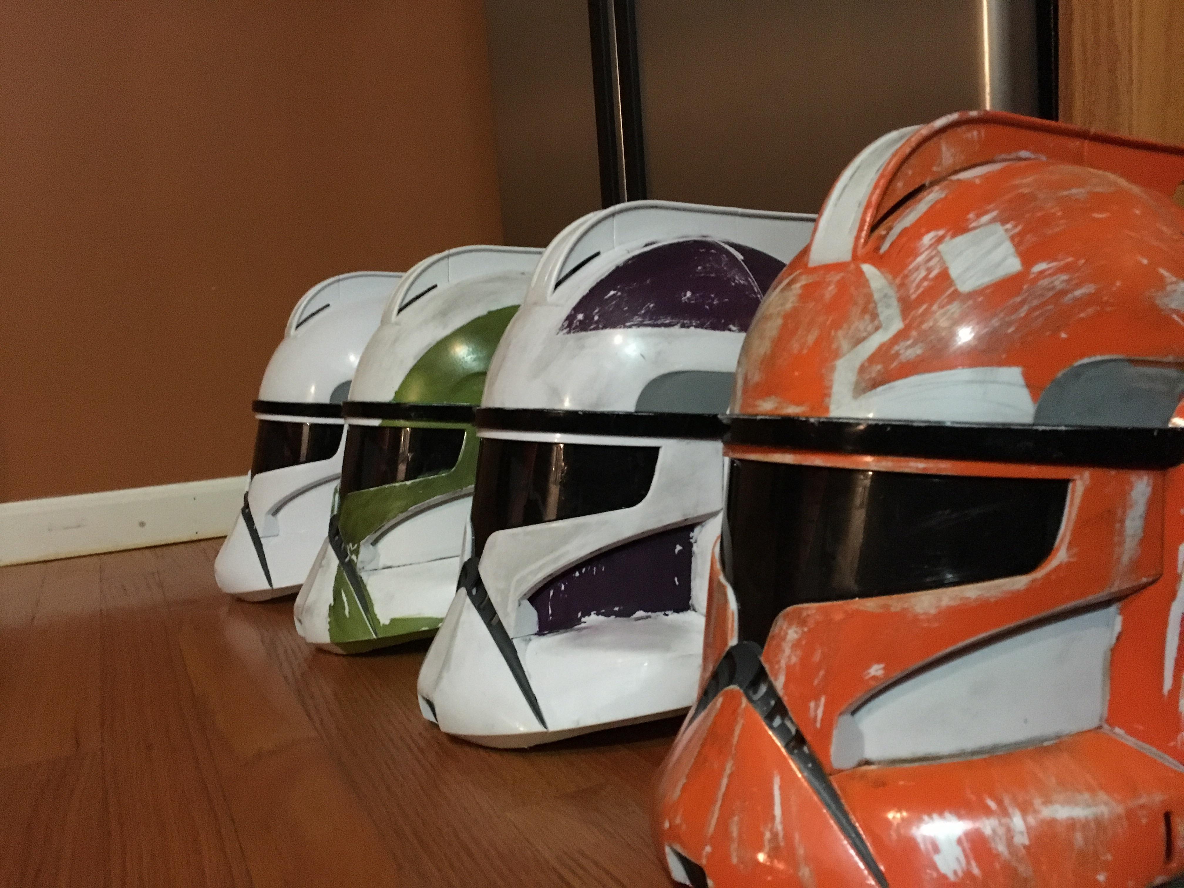 My painted Hasbro Clone trooper phase one helmets r/StarWars