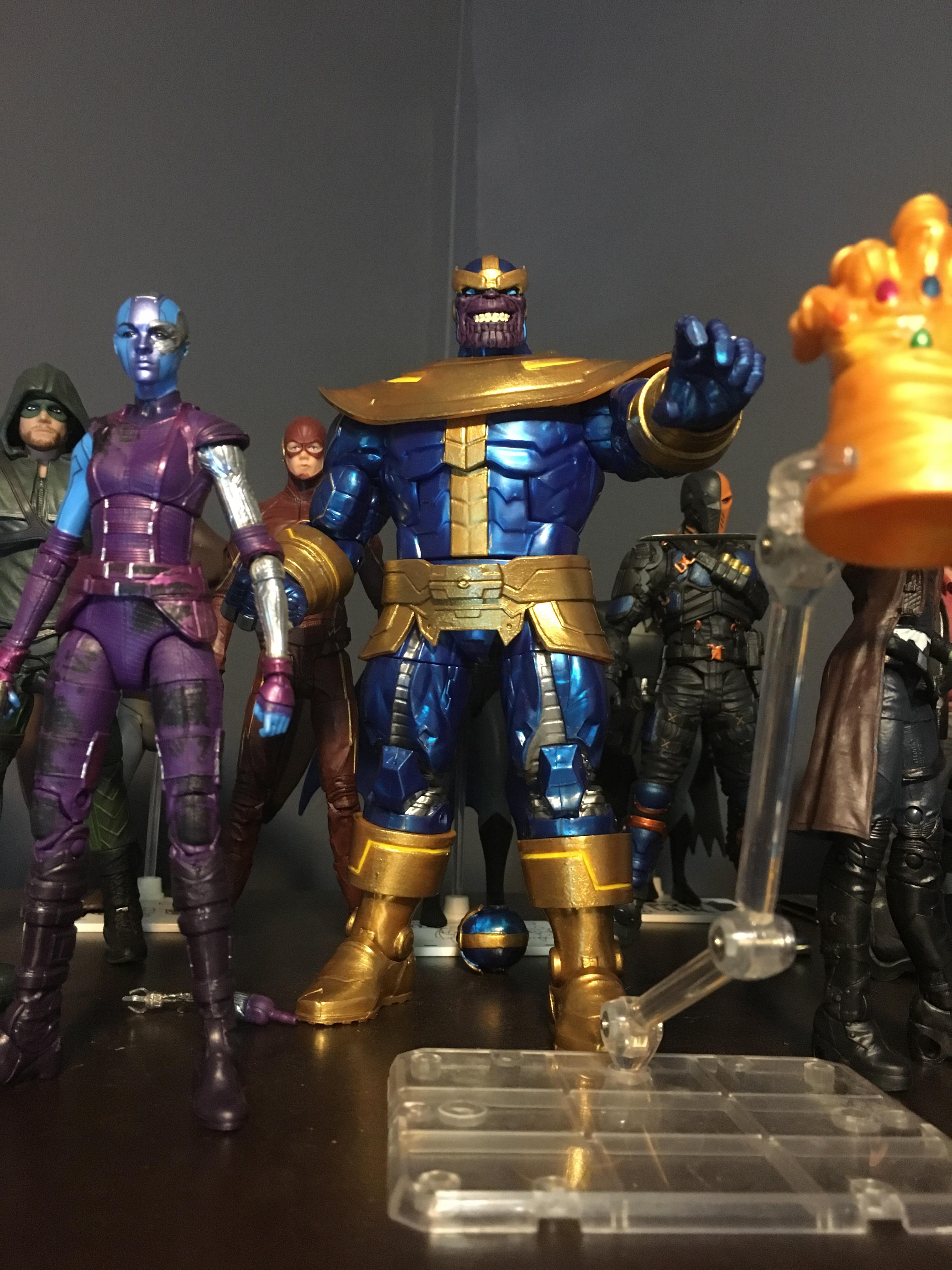 My custom painted marvel legends Thanos r/ActionFigures