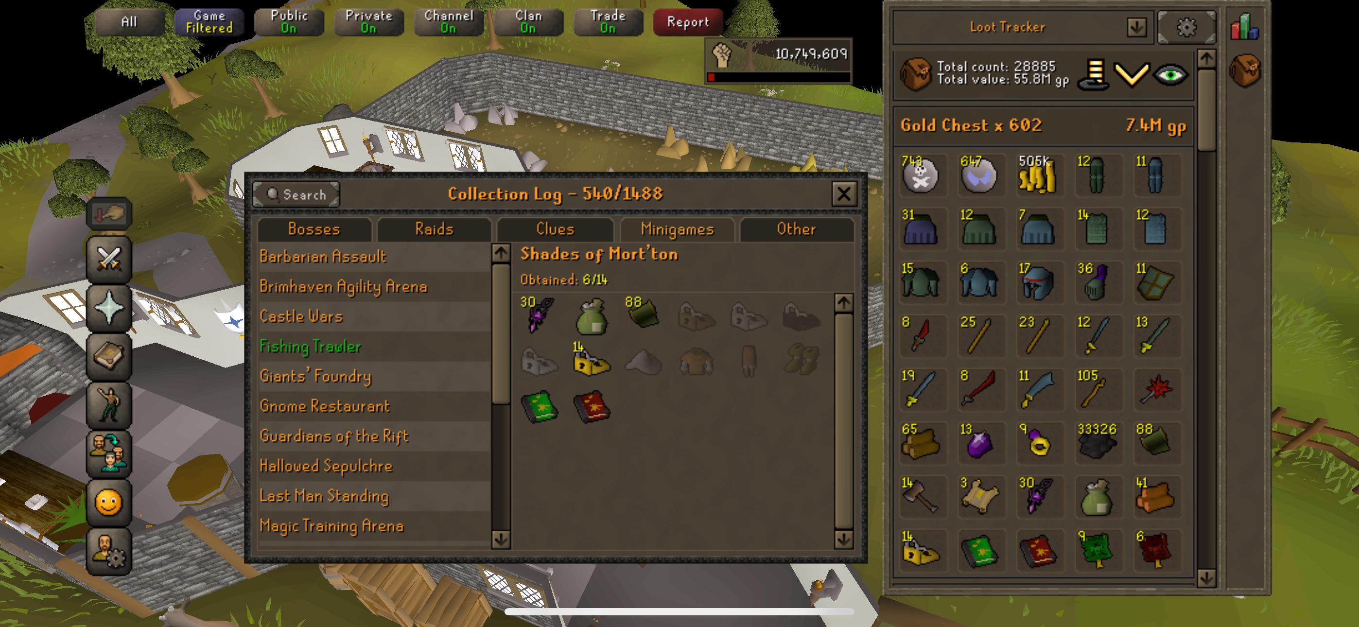 Loot from 600 Gold Shade Chests r/2007scape